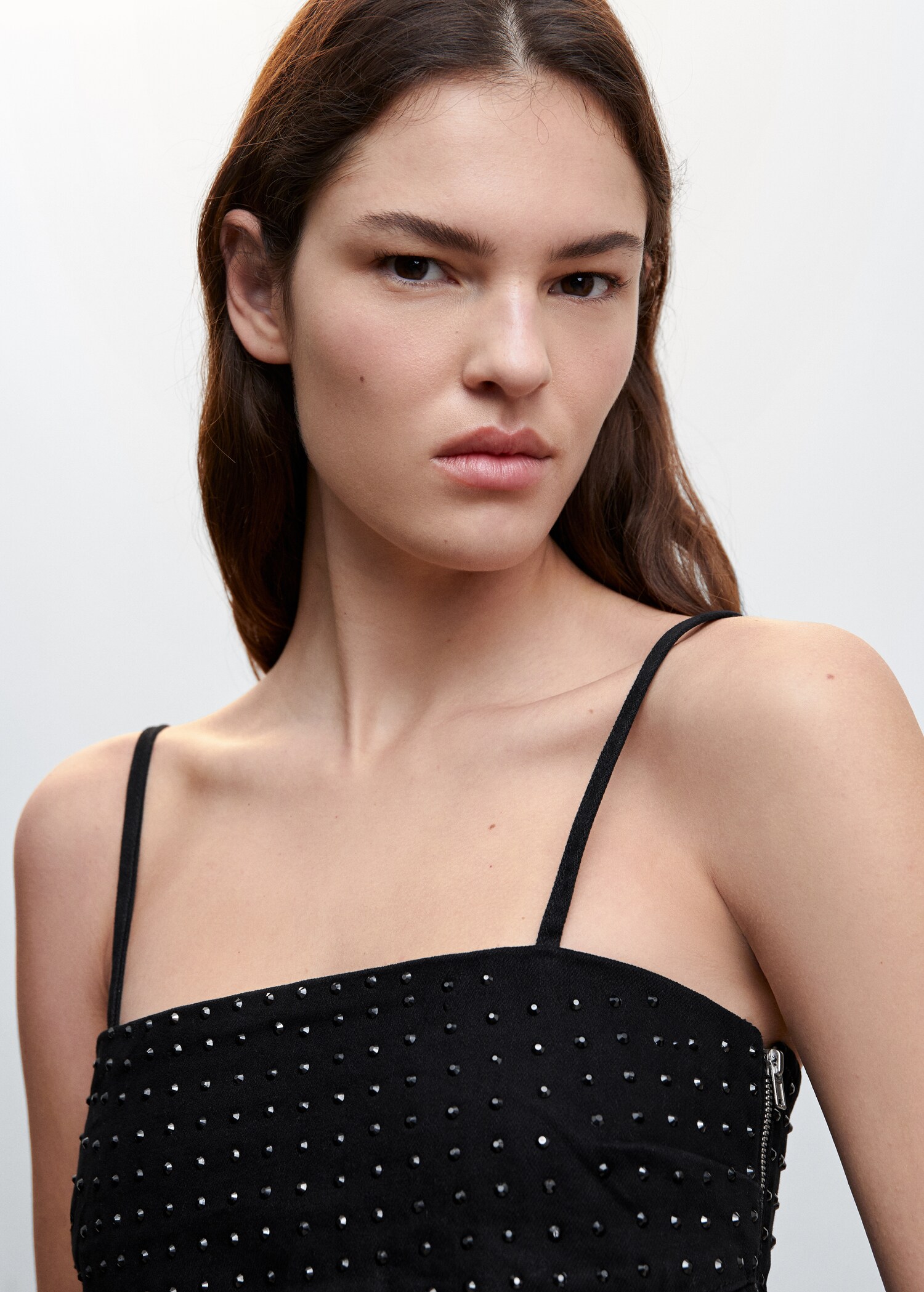 Mini-dress with crystals - Details of the article 1