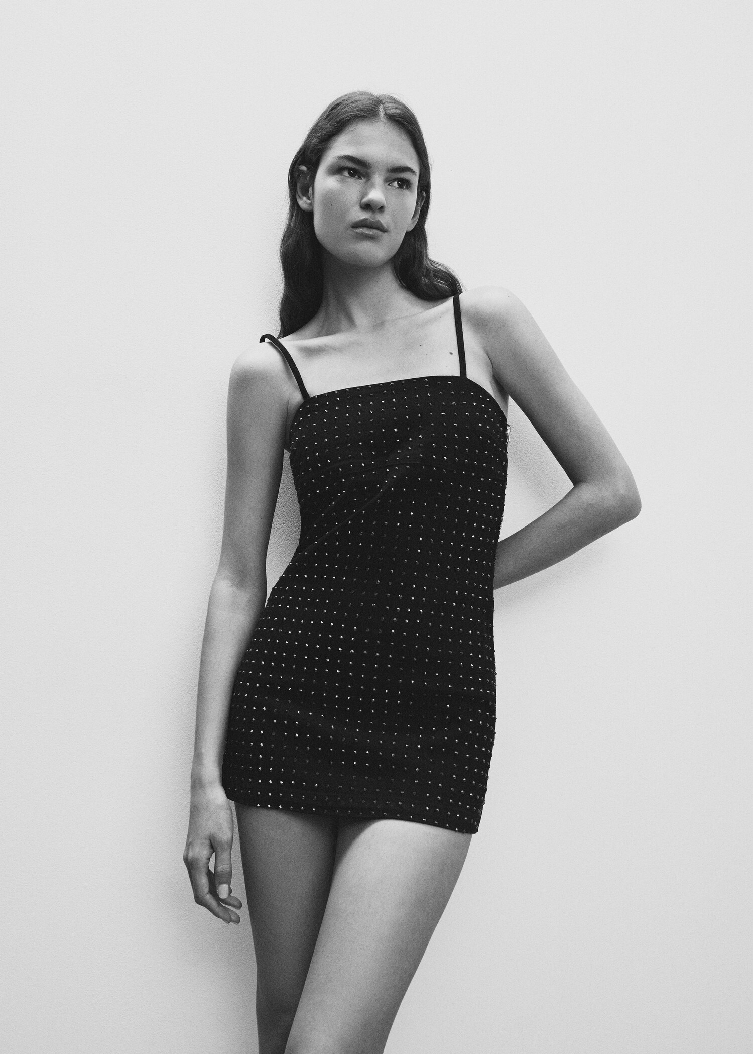 Mini-dress with crystals - Details of the article 2