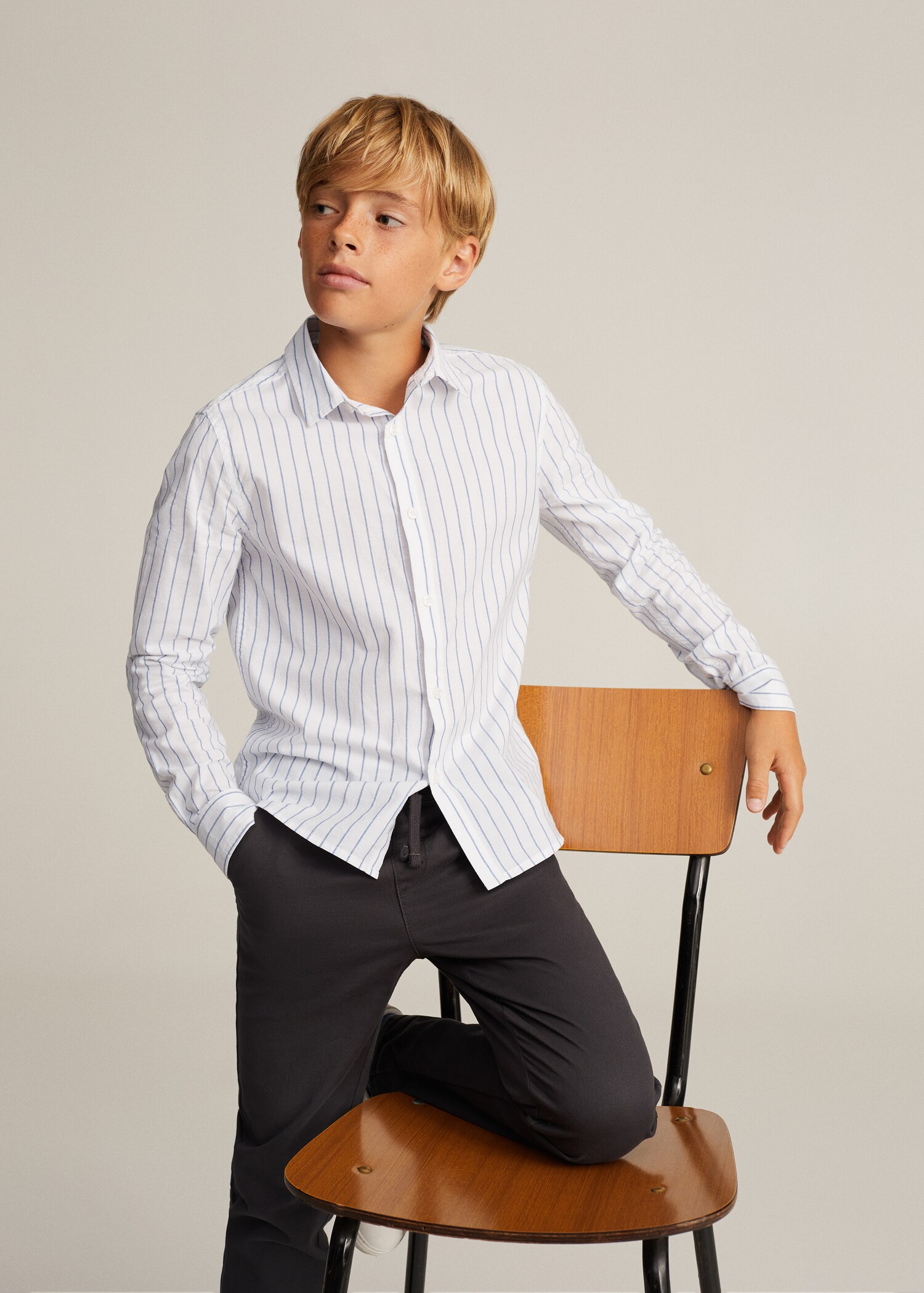 Essential cotton-blend shirt - Medium plane
