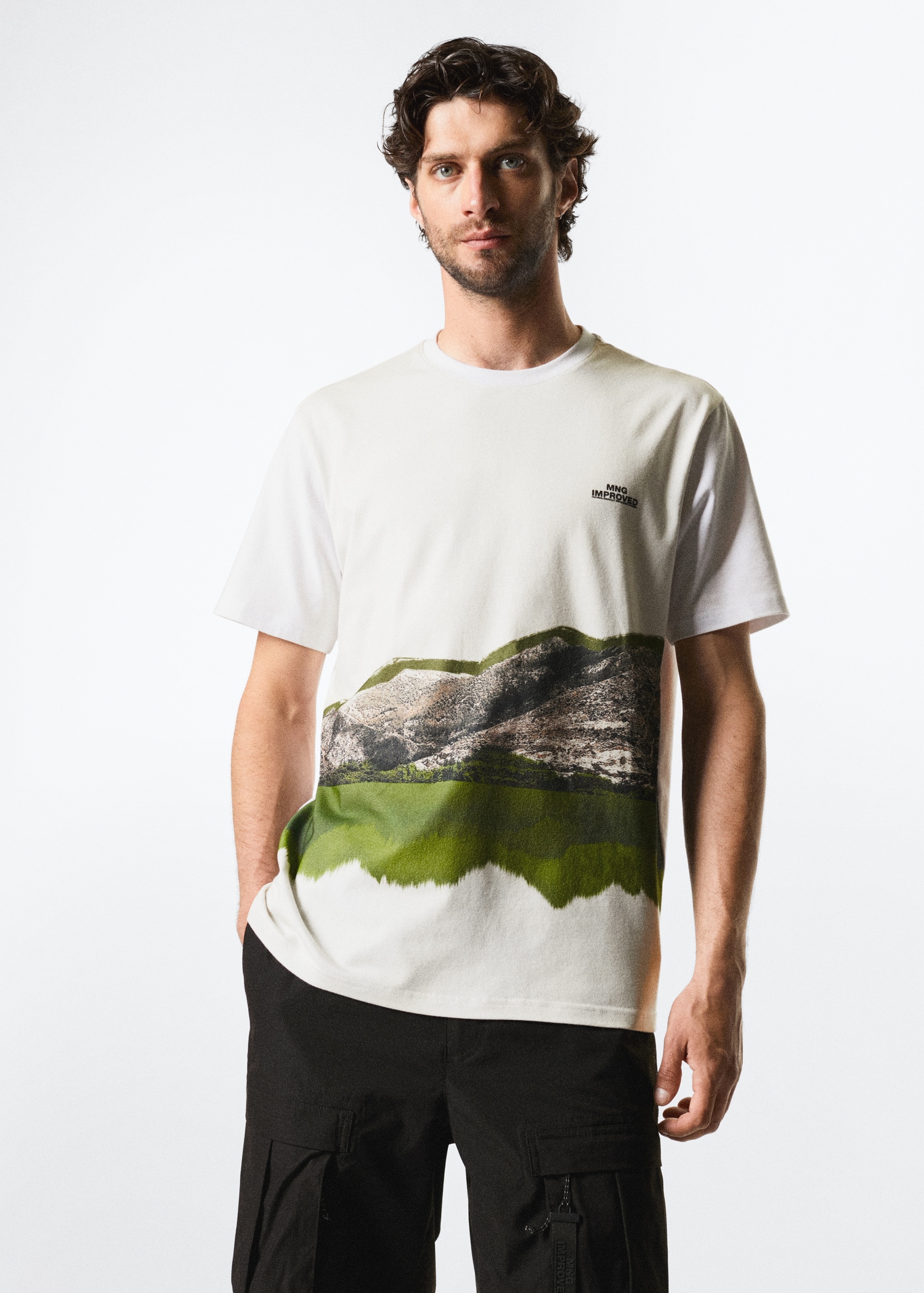 Printed breathable t-shirt - Medium plane