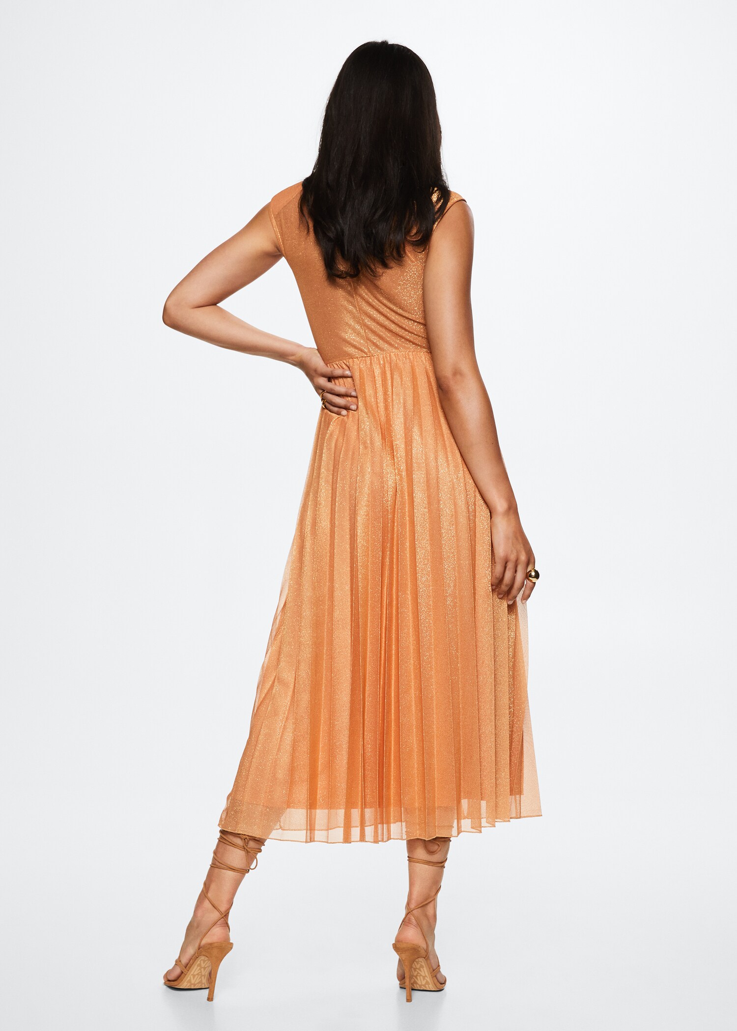 Vestido plisado lurex - Reverso del artículo