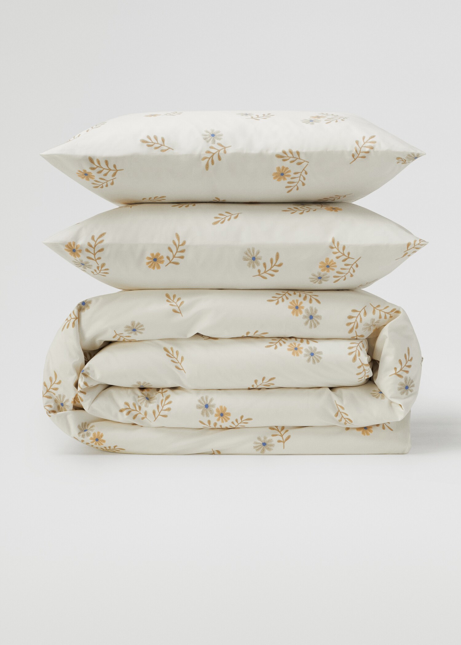 Floral embroidered duvet cover superking bed - Article without model
