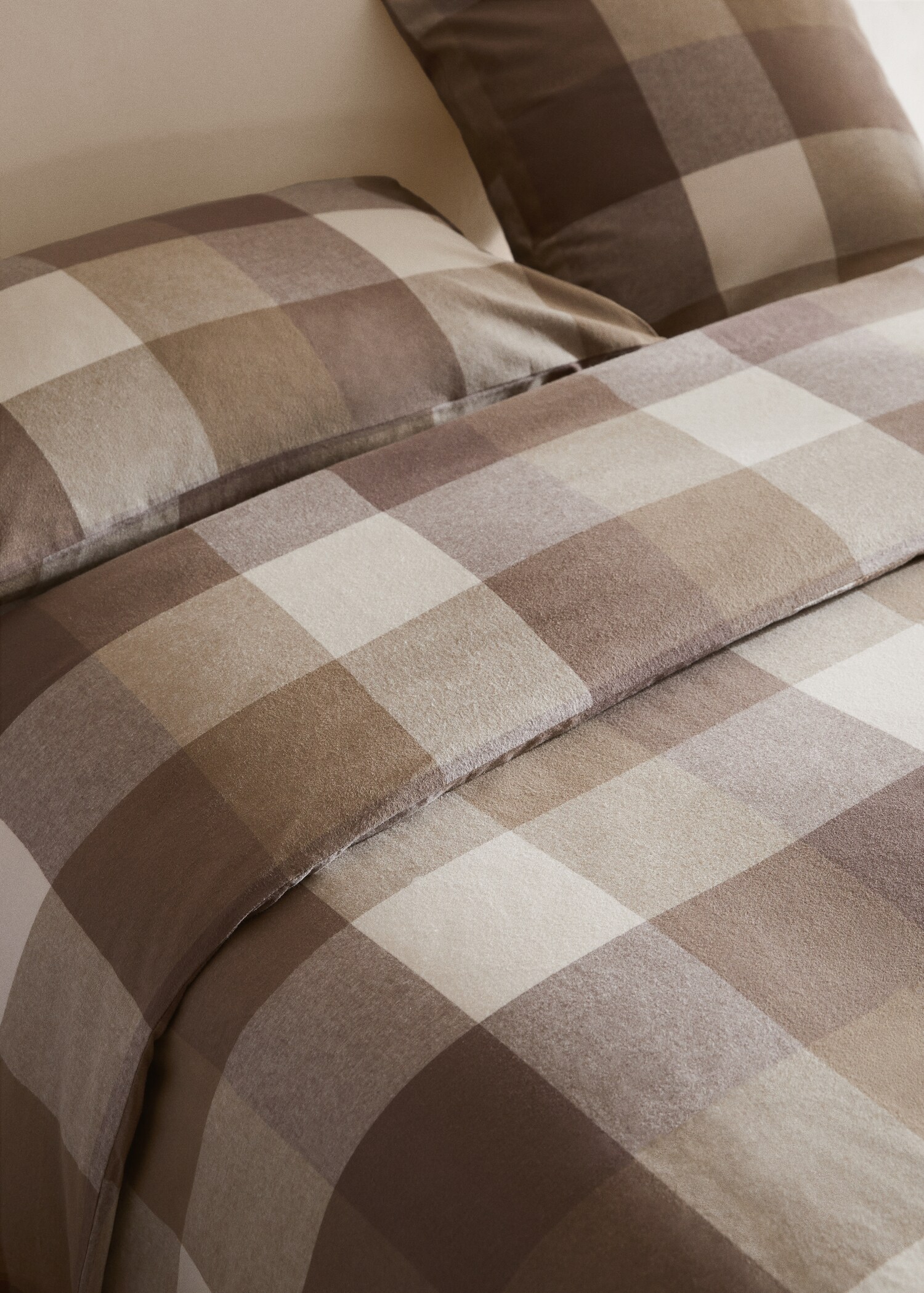 Check flannel duvet cover Single bed - Details of the article 7