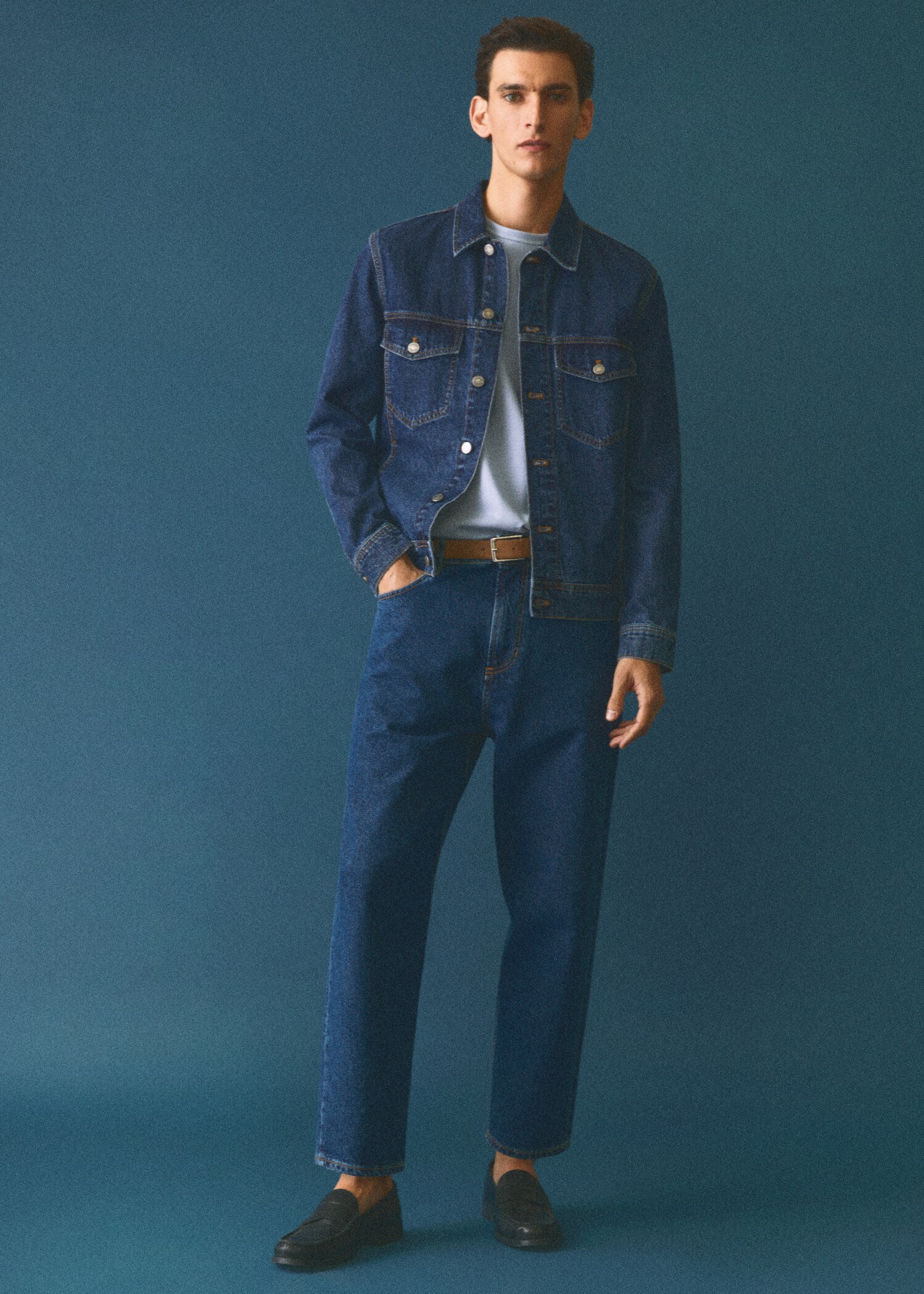 Tapered loose cropped jeans - Man | MANGO OUTLET USA 