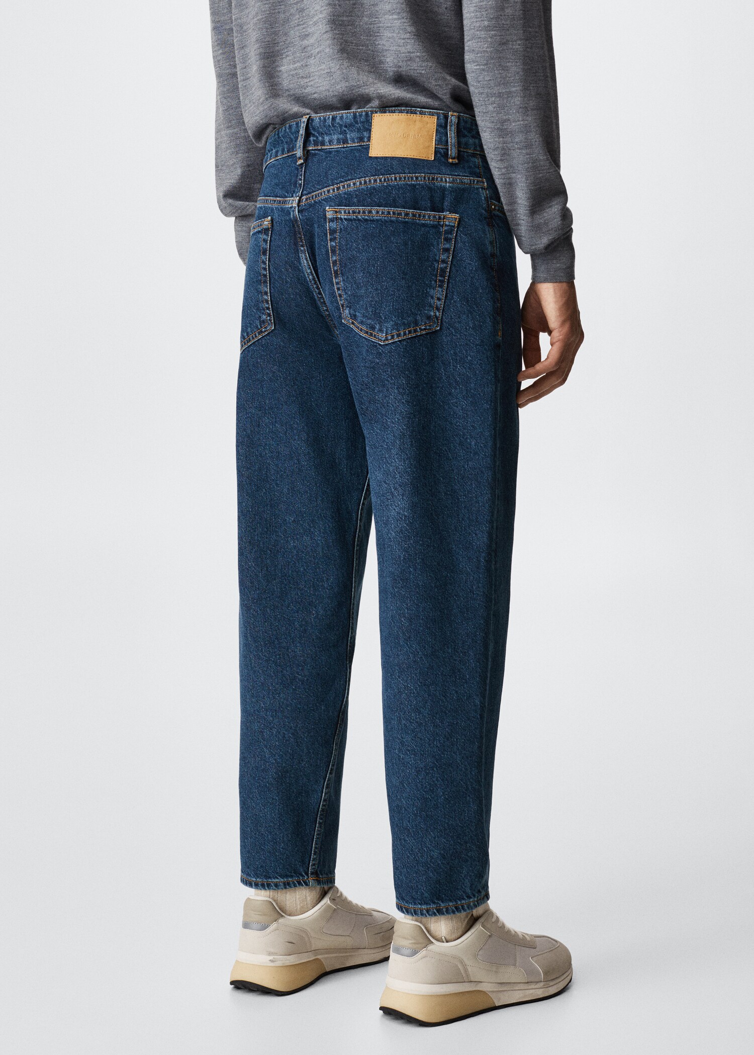 Tapered loose cropped jeans - Man | MANGO OUTLET USA 