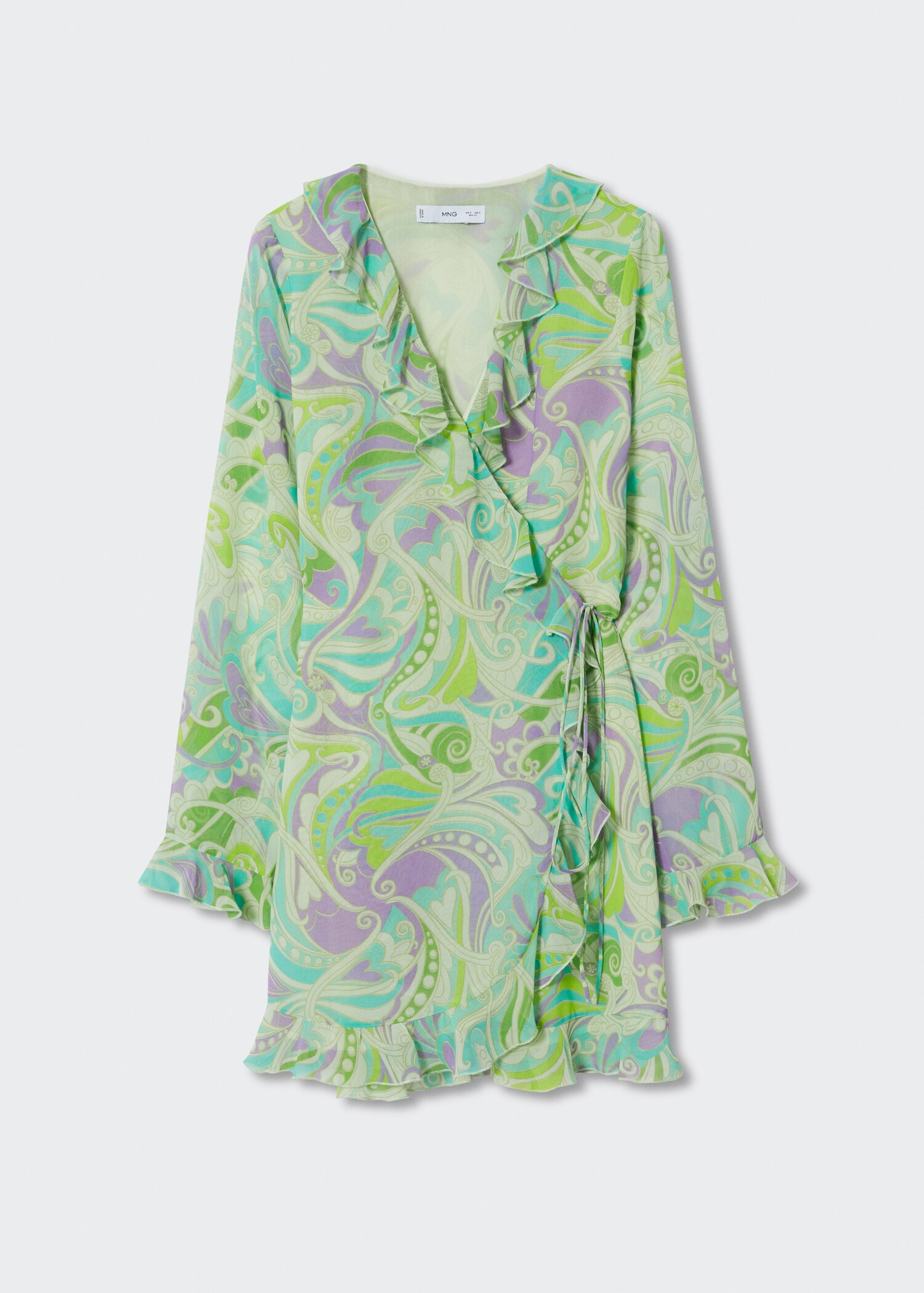 Ruffled printed dress - Article without model
