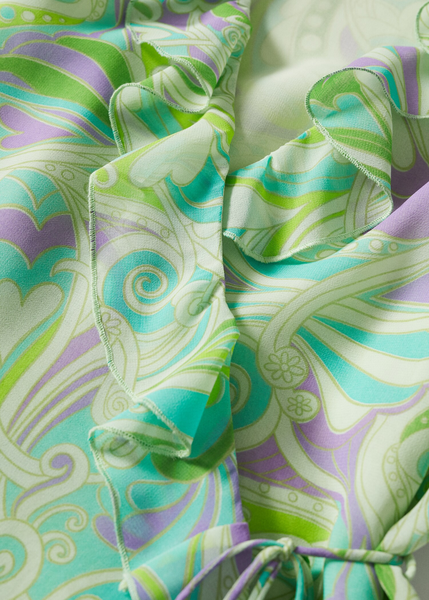 Ruffled printed dress - Details of the article 8
