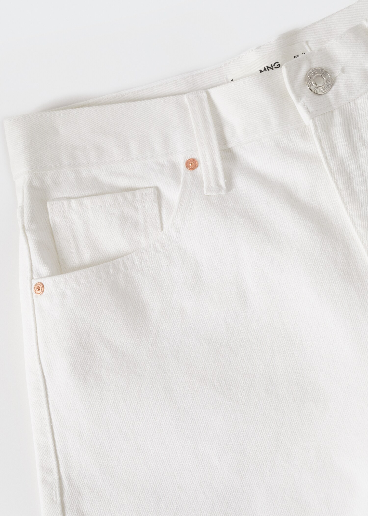 Straight denim shorts - Details of the article 8