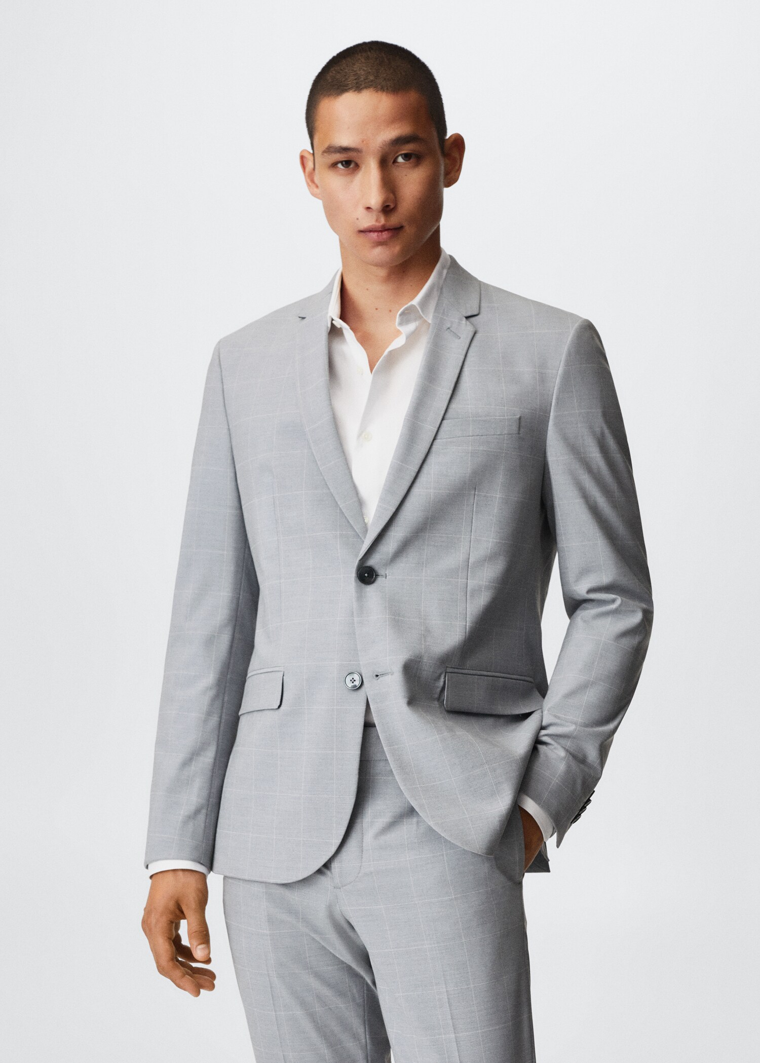 Super slim-fit Tailored check jacket - Medium plane