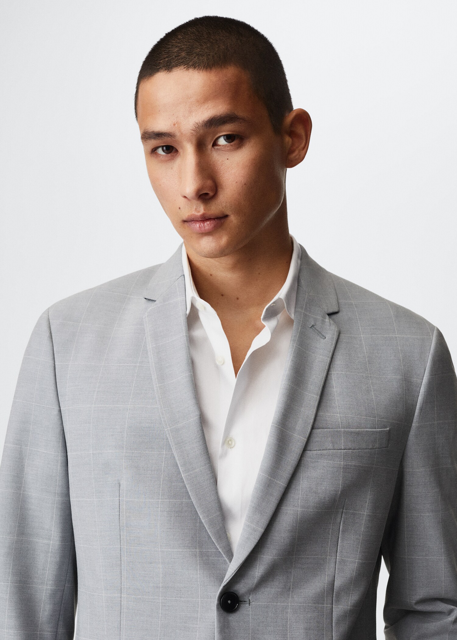Super slim-fit Tailored check jacket - Details of the article 1