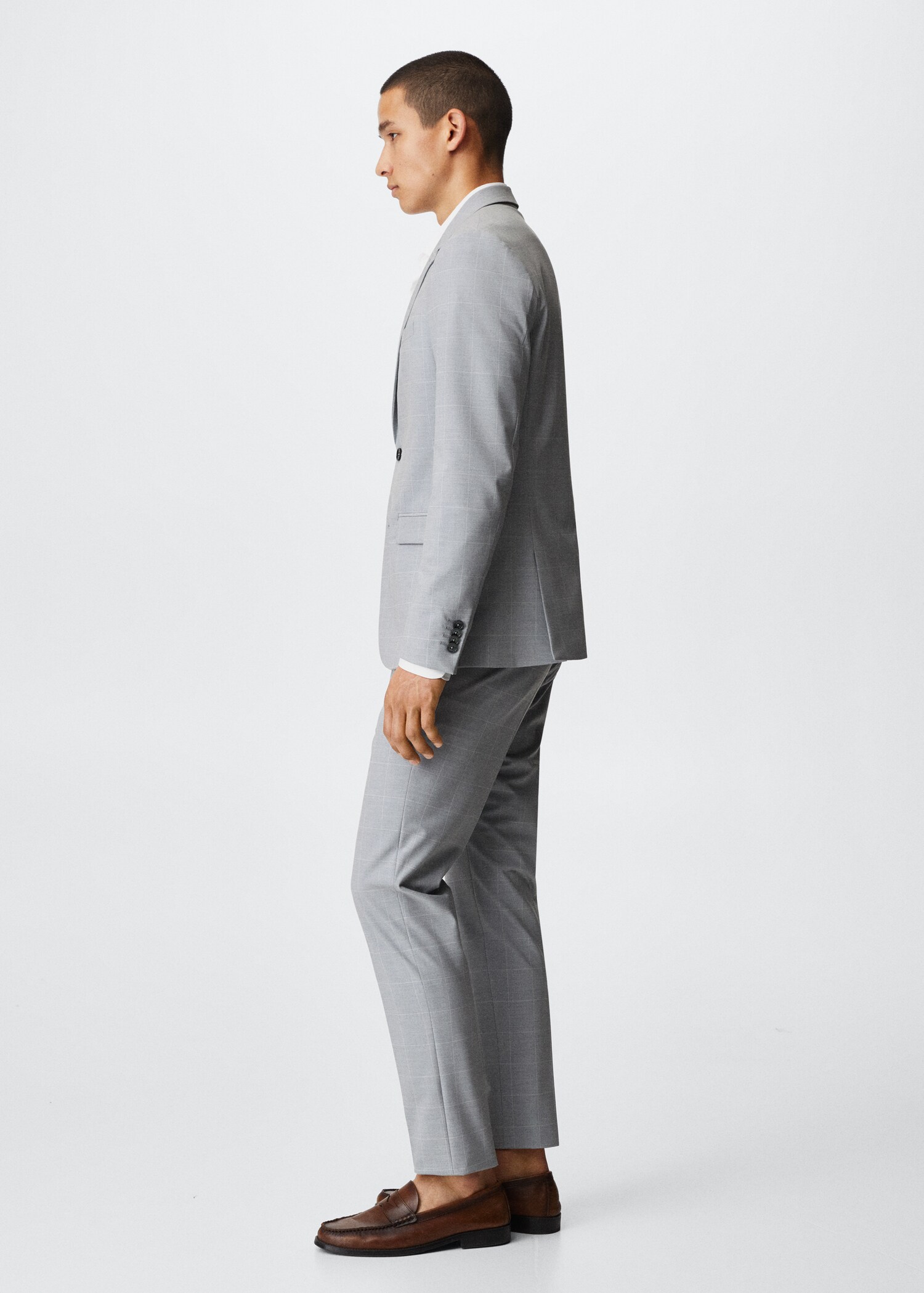 Super slim-fit Tailored check jacket - Details of the article 2