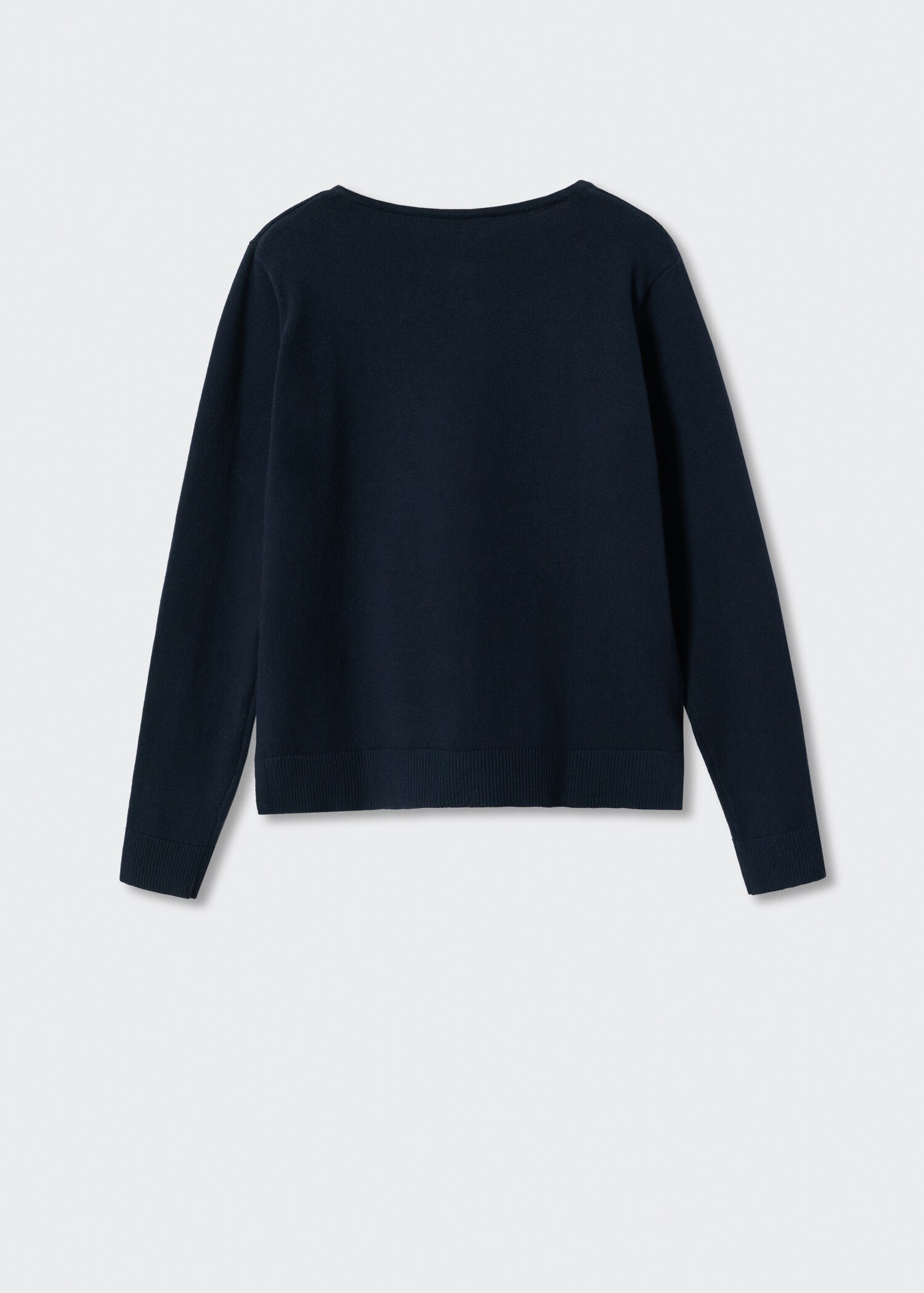 Buttoned cotton cardigan - Reverse of the article