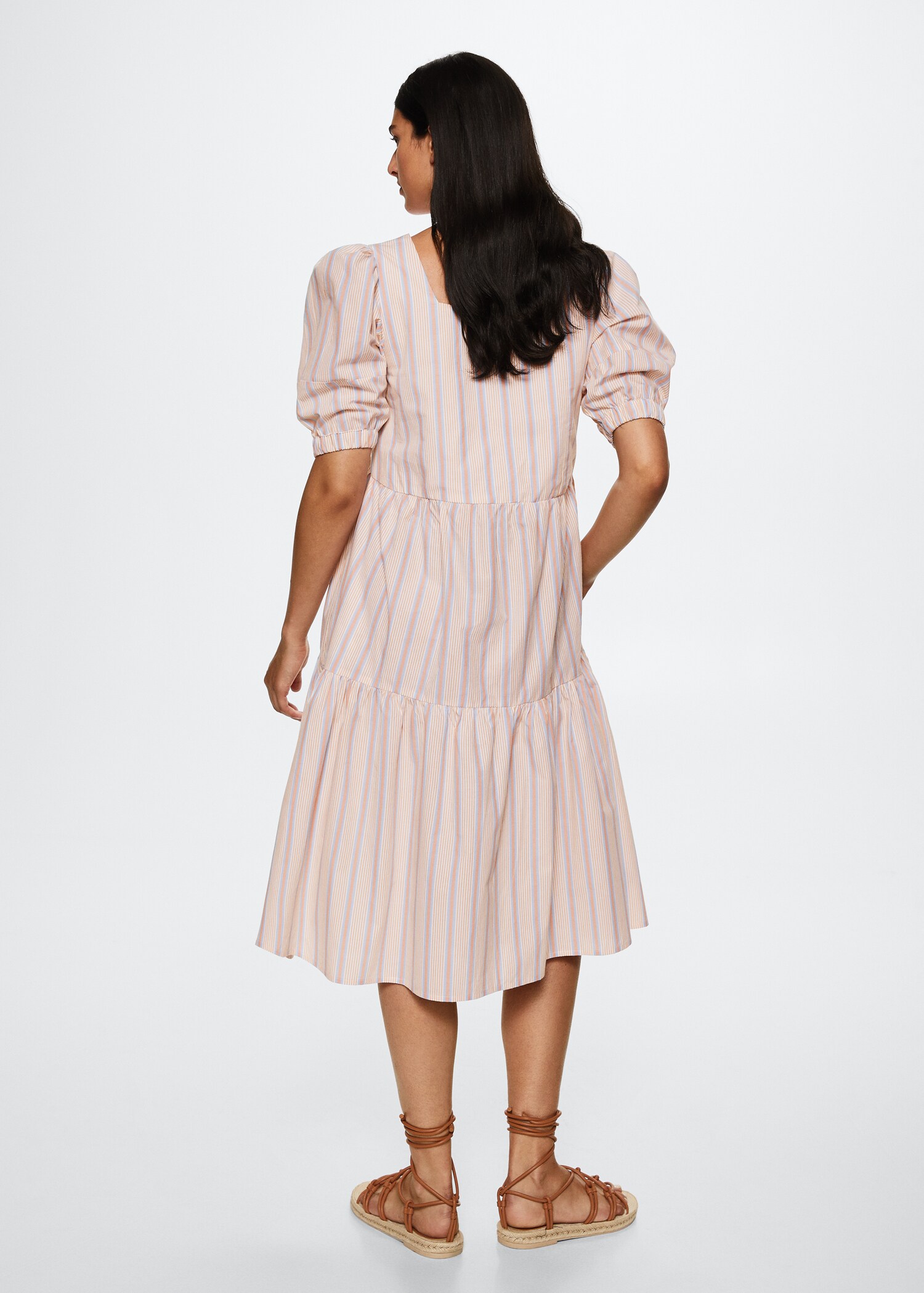Striped cotton dress - Reverse of the article