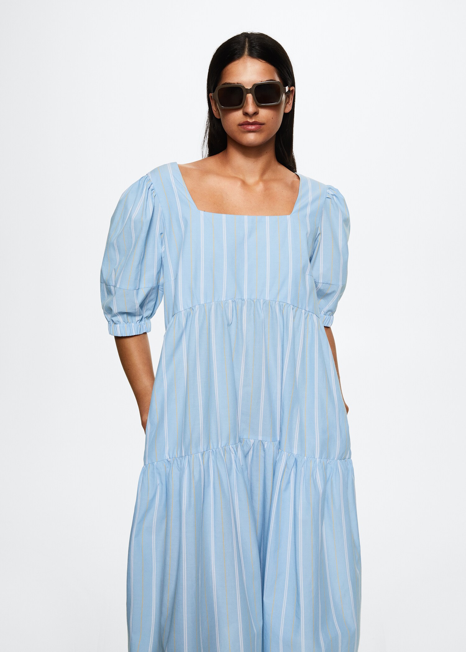 Striped cotton dress - Medium plane