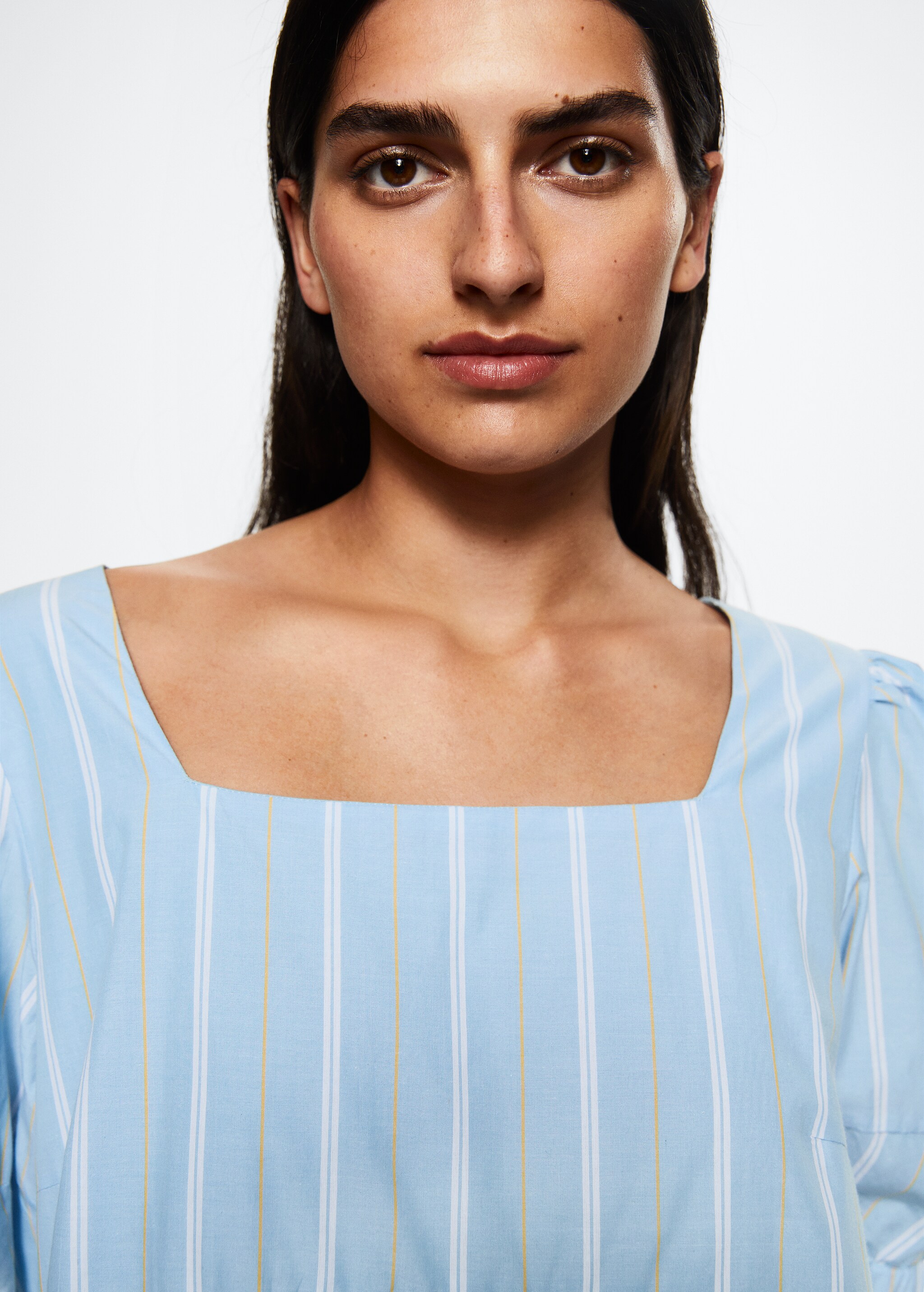 Striped cotton dress - Details of the article 2
