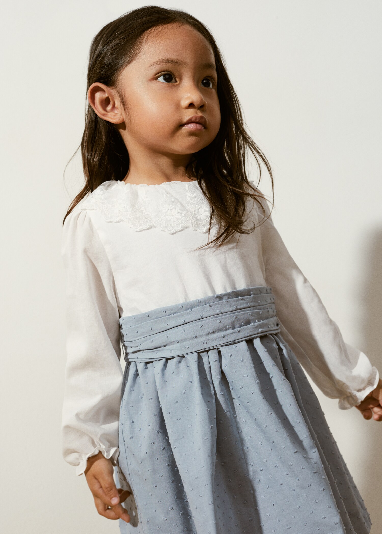 Ruffle plumeti dress - Details of the article 2
