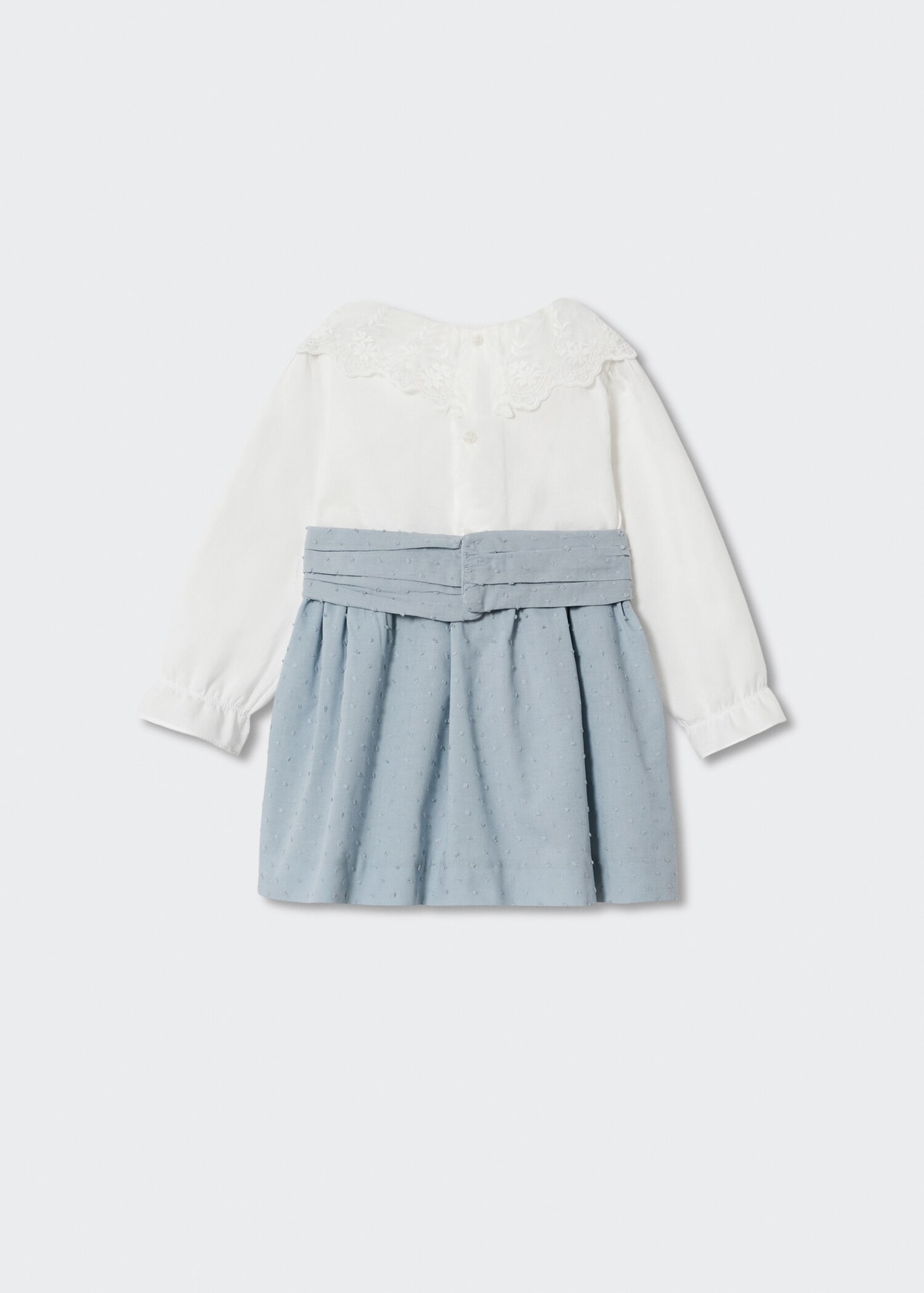 Ruffle plumeti dress - Reverse of the article