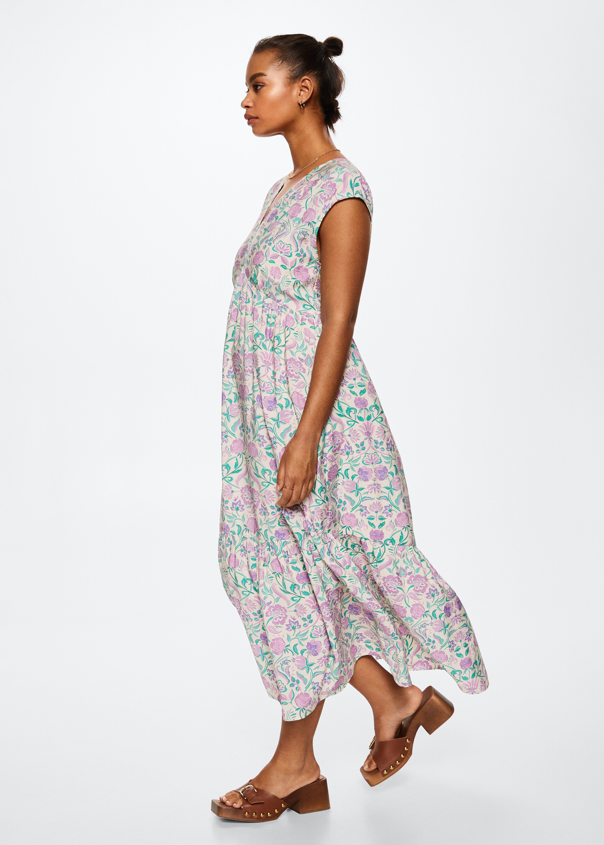 Flowy flower printed dress - Details of the article 4