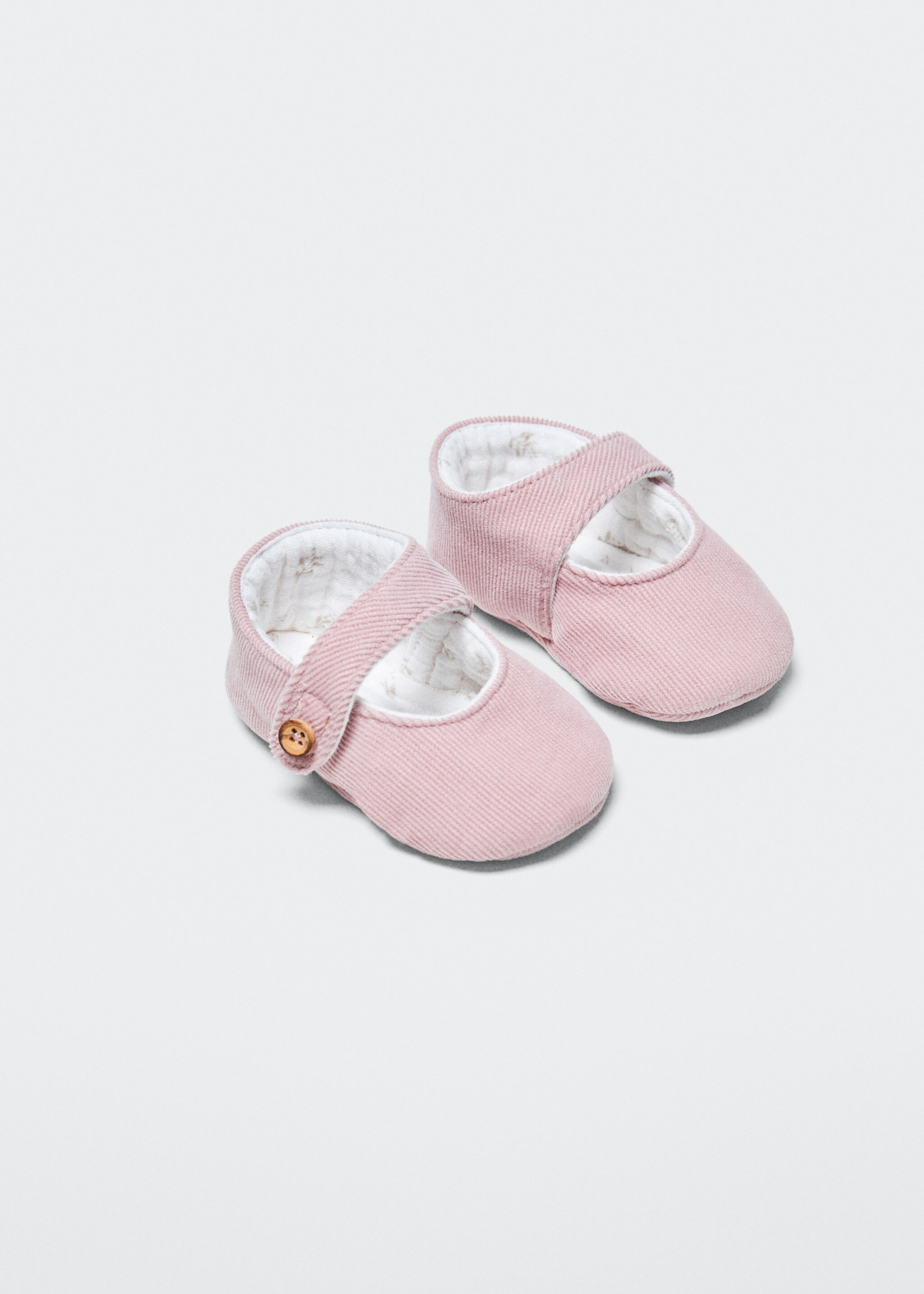 Zapato algodón - Plano medio, Rosa pastel. Ref: 37062886-00.
