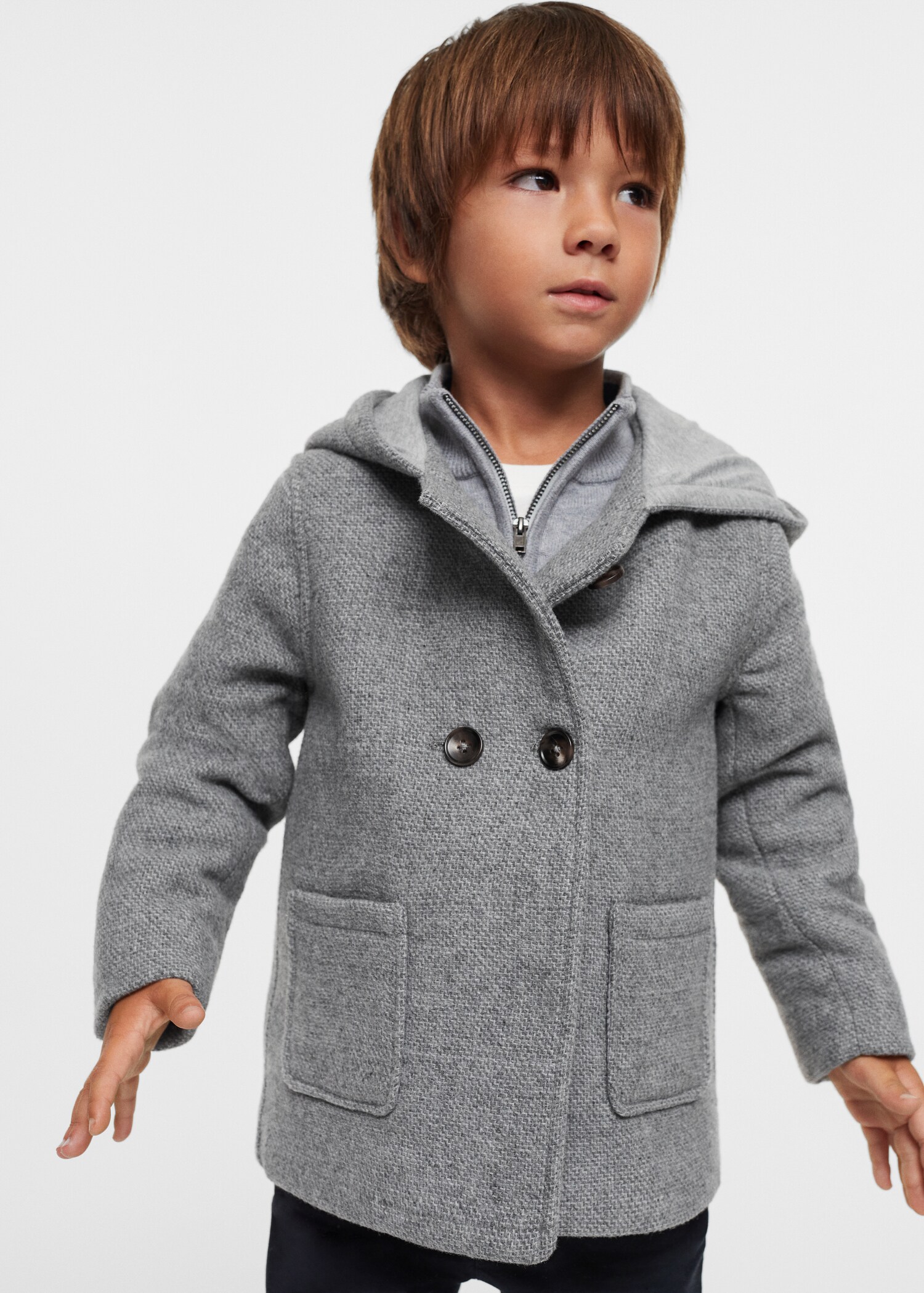 Double-breasted wool coat - Medium plane