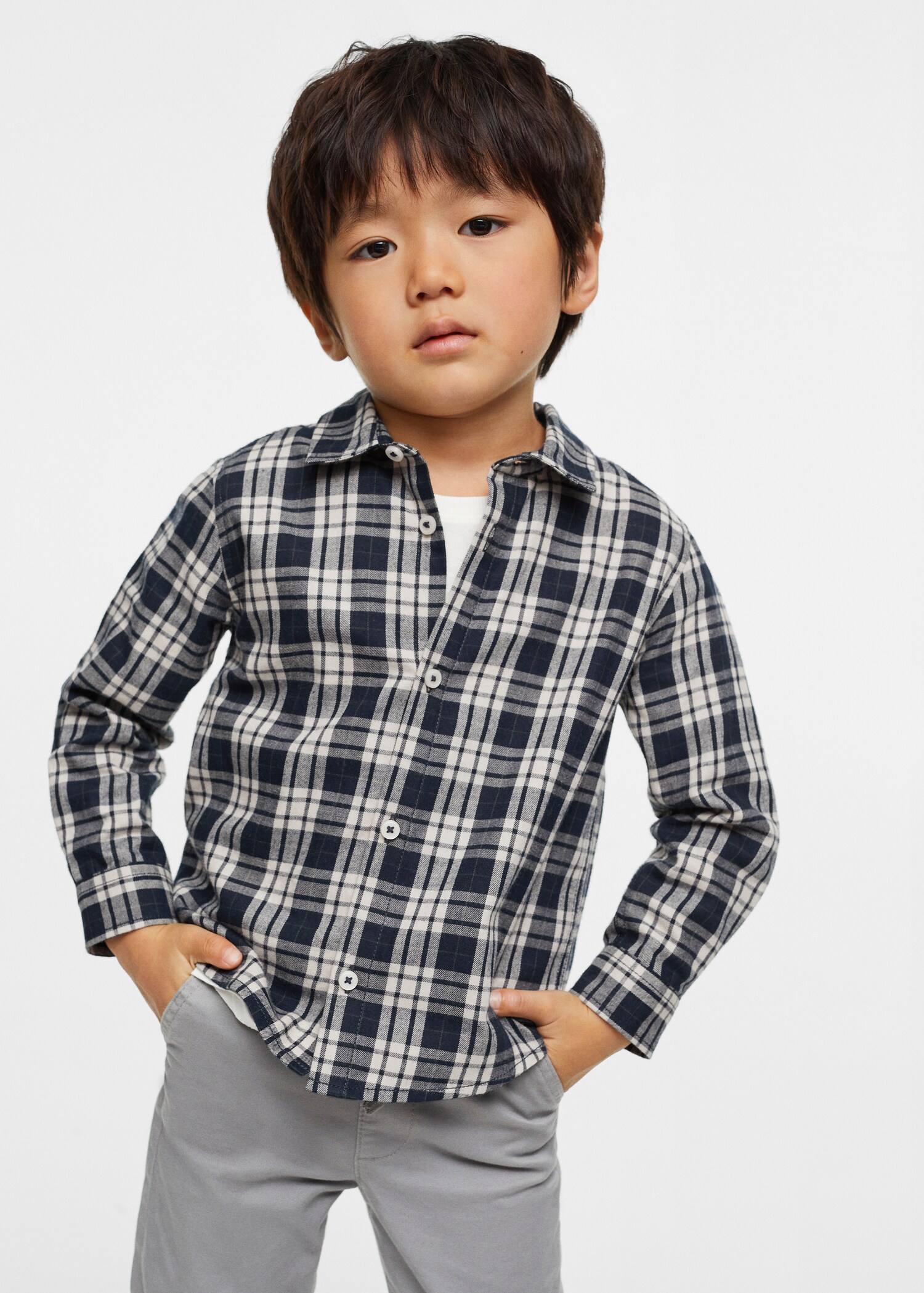Check cotton shirt - Medium plane