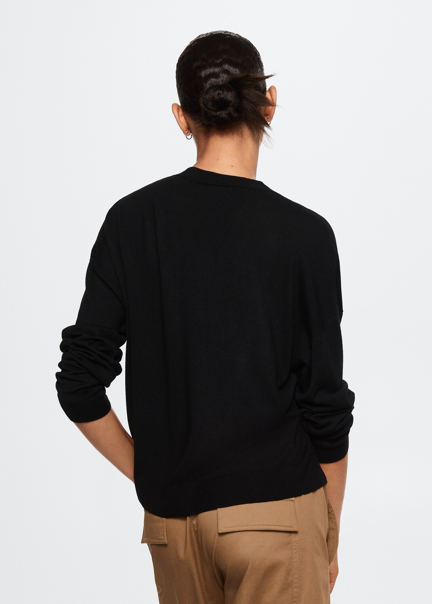 Fine-knit cardigan - Reverse of the article