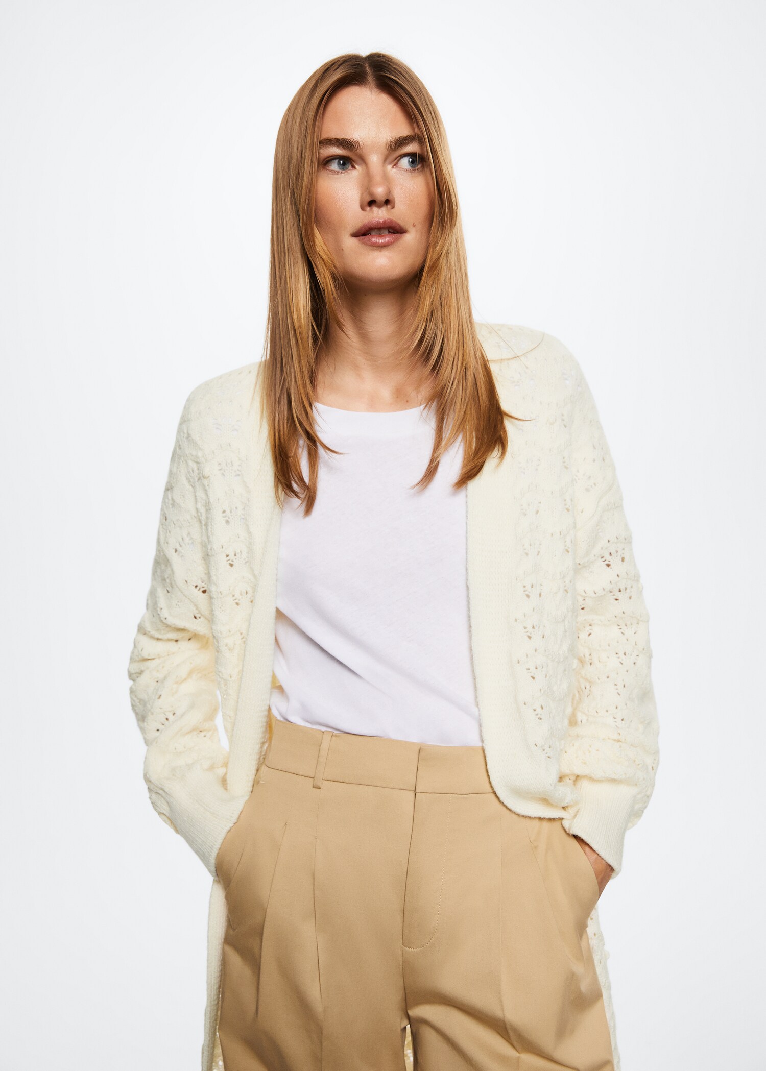 Openwork long cardigan - Details of the article 6