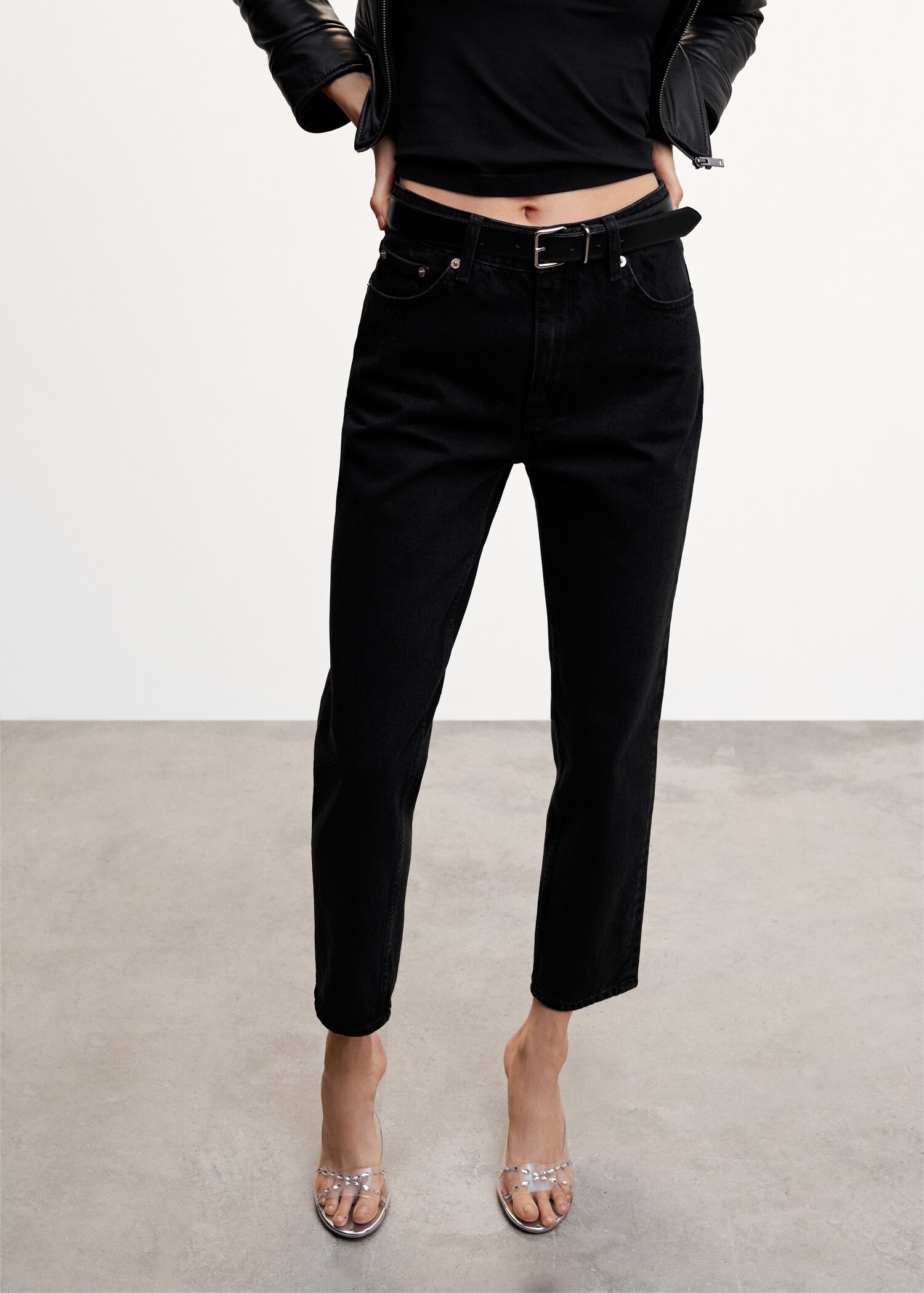 Mom high-waist jeans - Medium plane