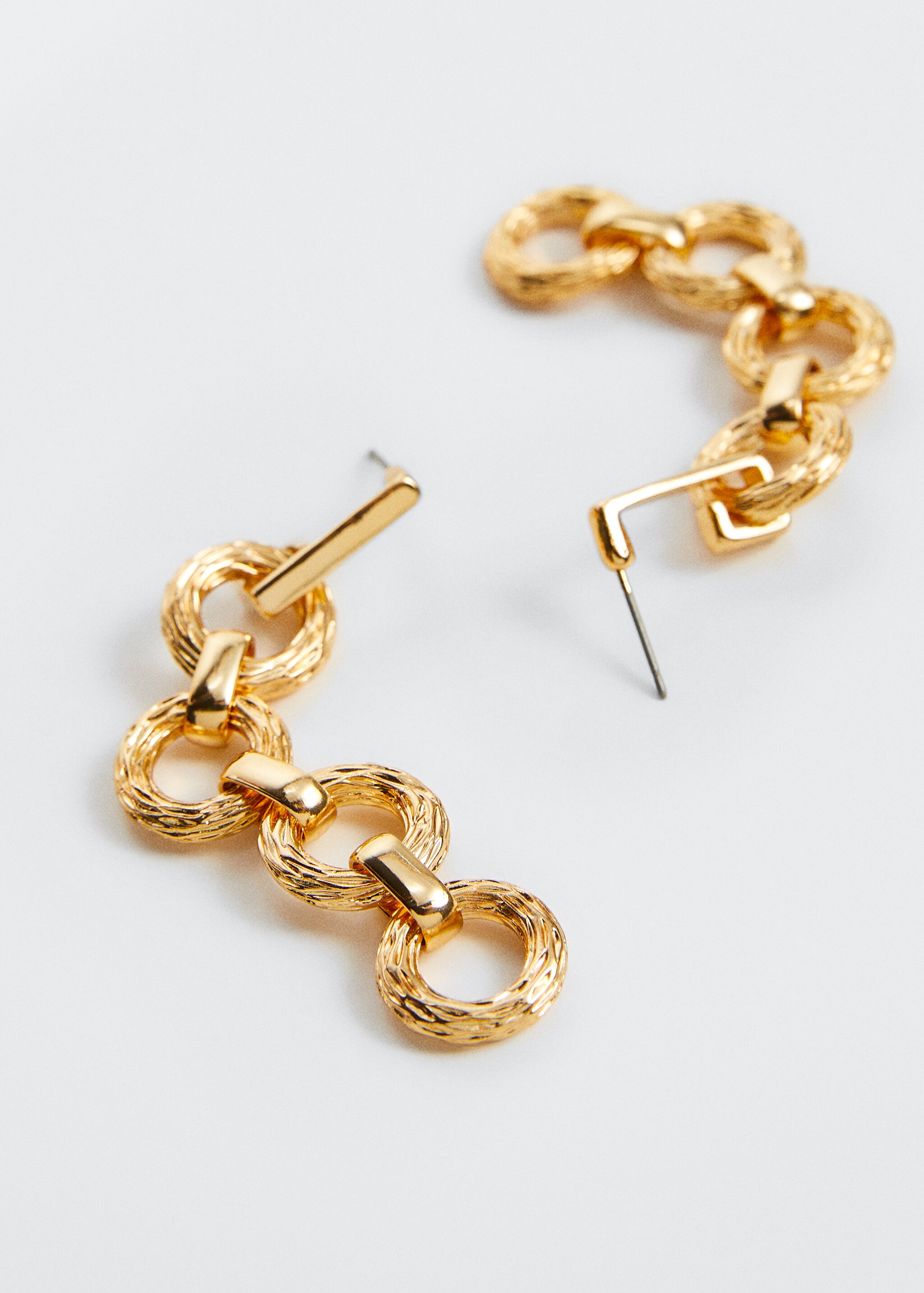 Chain pendant earrings - Medium plane