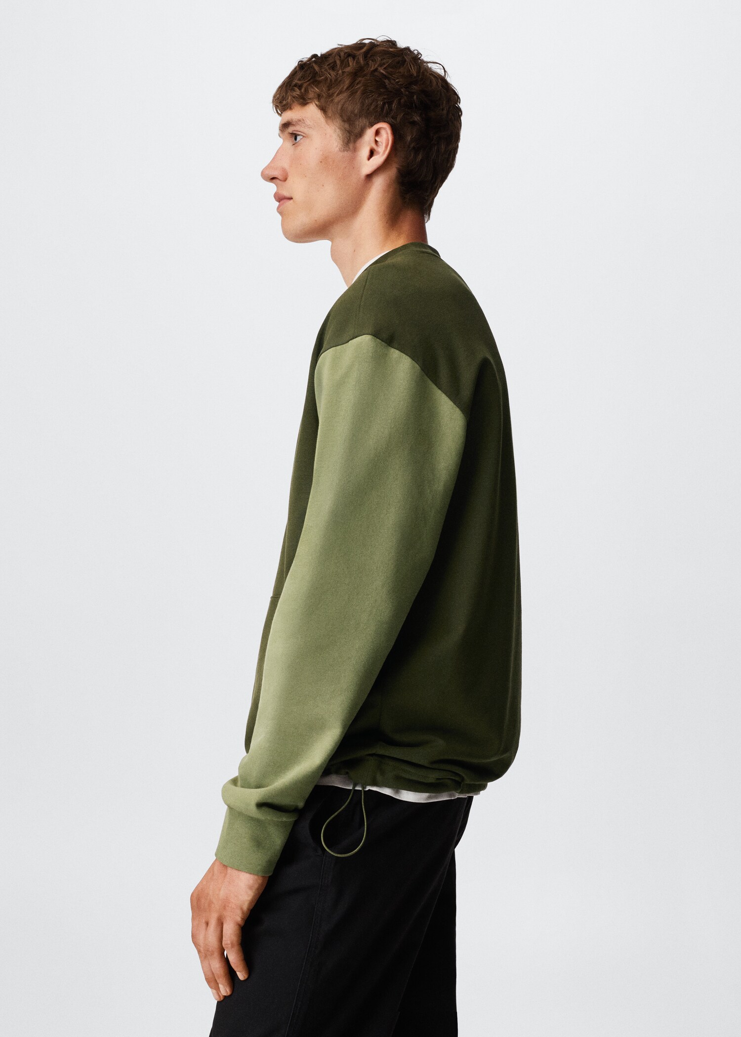 Contrast cotton sweatshirt - Details of the article 2