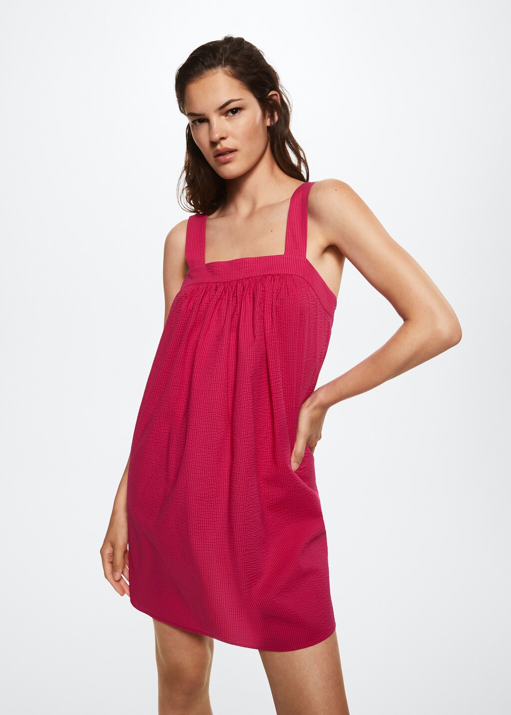 Robe coton texturé