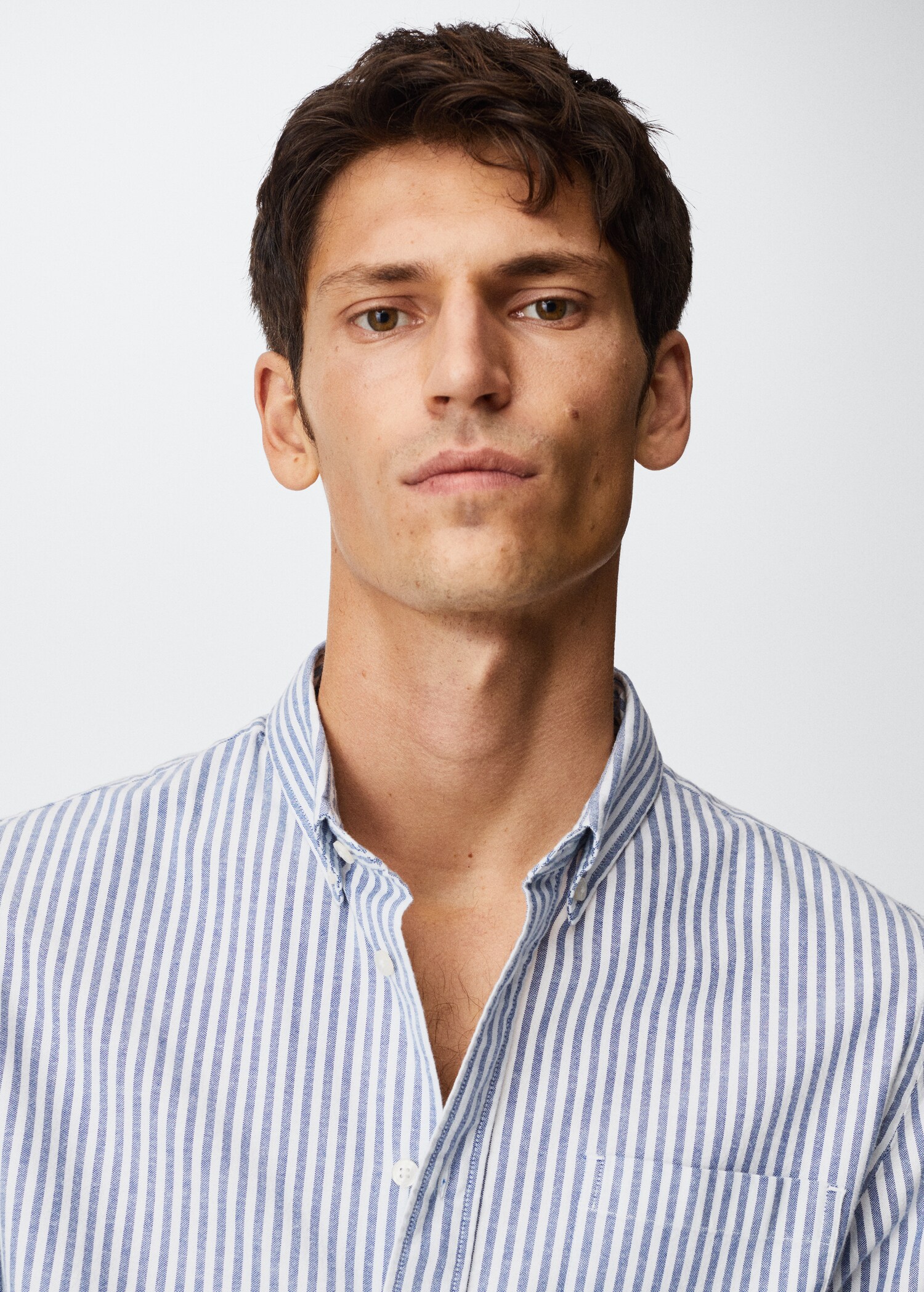 Regular-fit cotton striped shirt - Details of the article 1