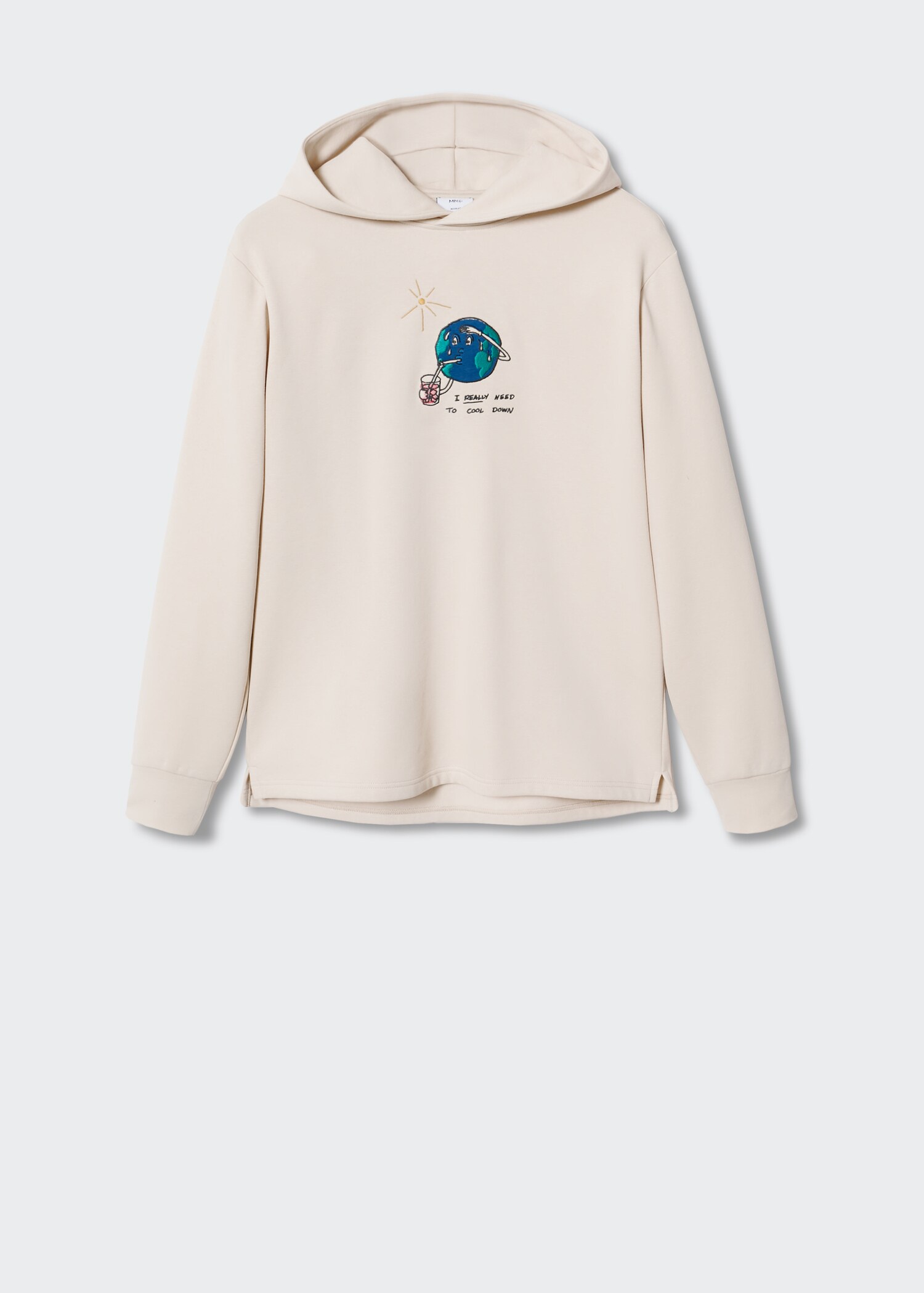 Embroidered cotton sweatshirt - Article without model