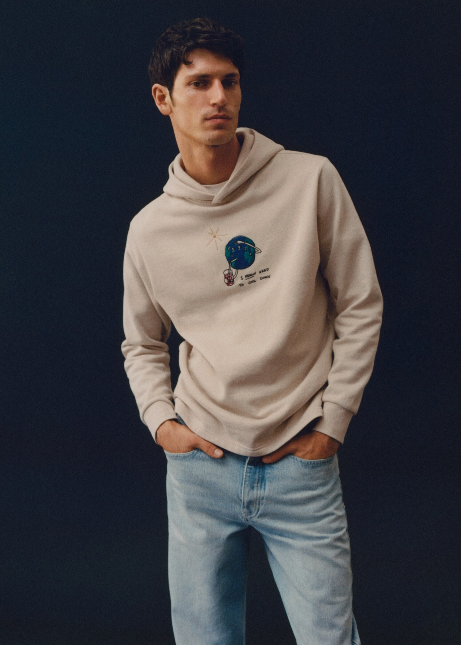 Embroidered cotton sweatshirt - Details of the article 5