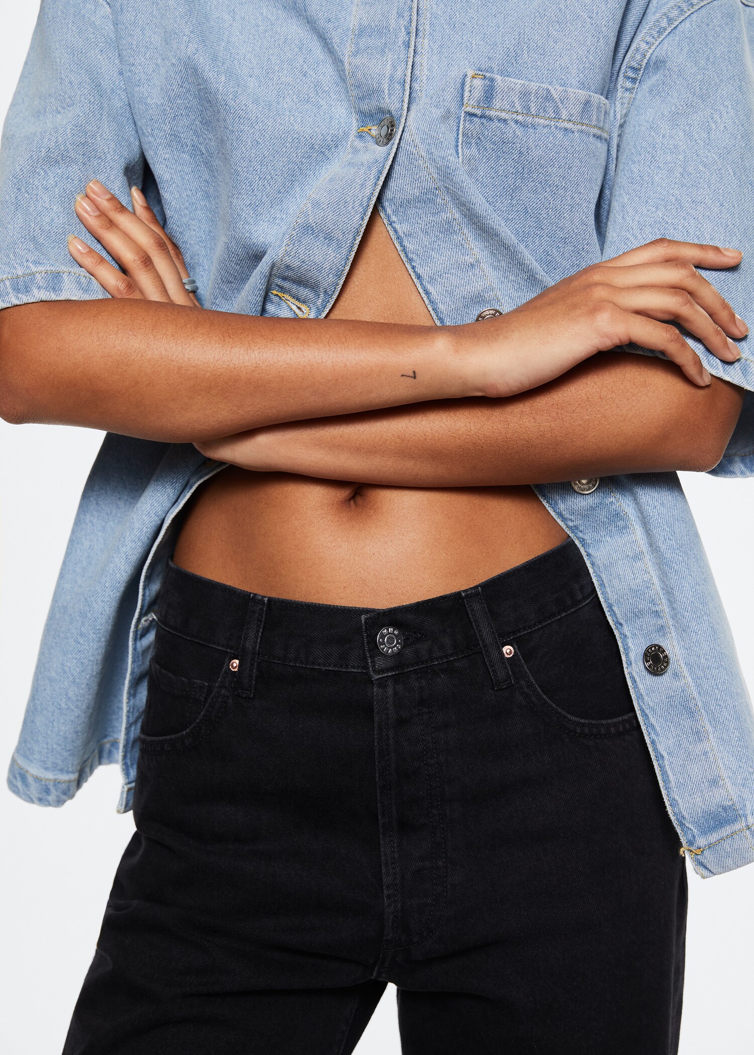 Jeans wideleg tiro alto - Detalle del artículo 2