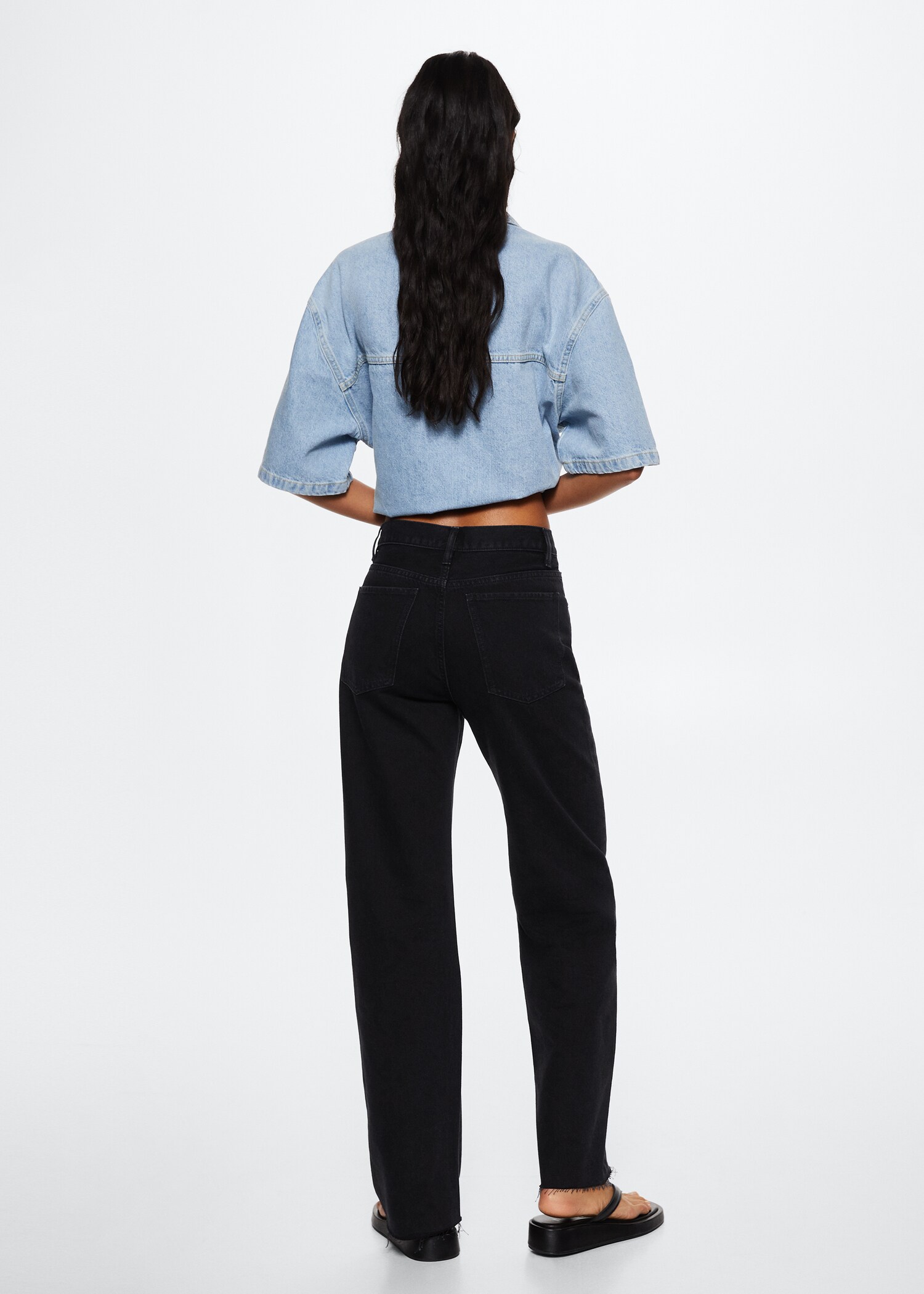 Jeans wideleg tiro alto - Reverso del artículo