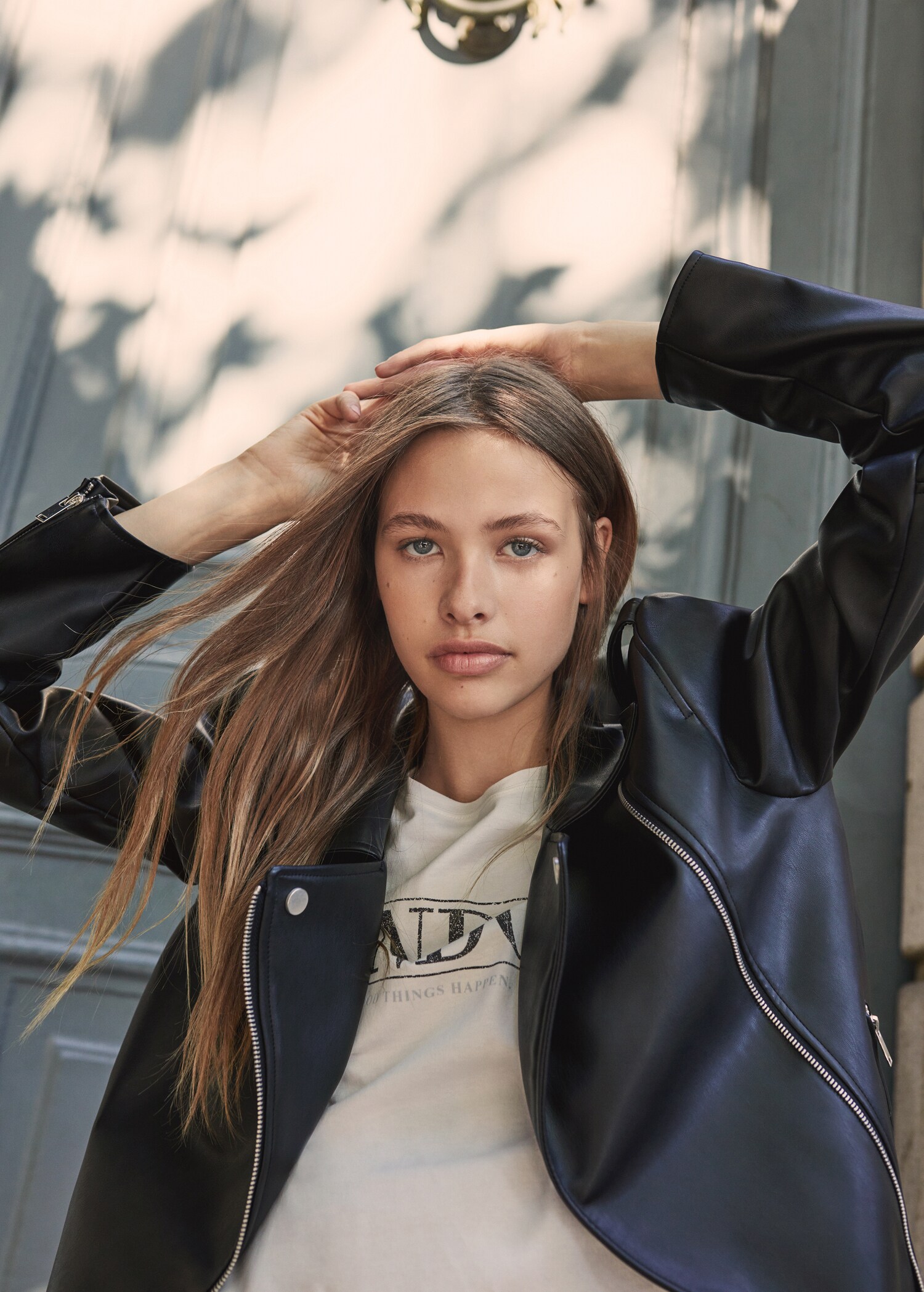 Leather-effect biker jacket - Details of the article 5
