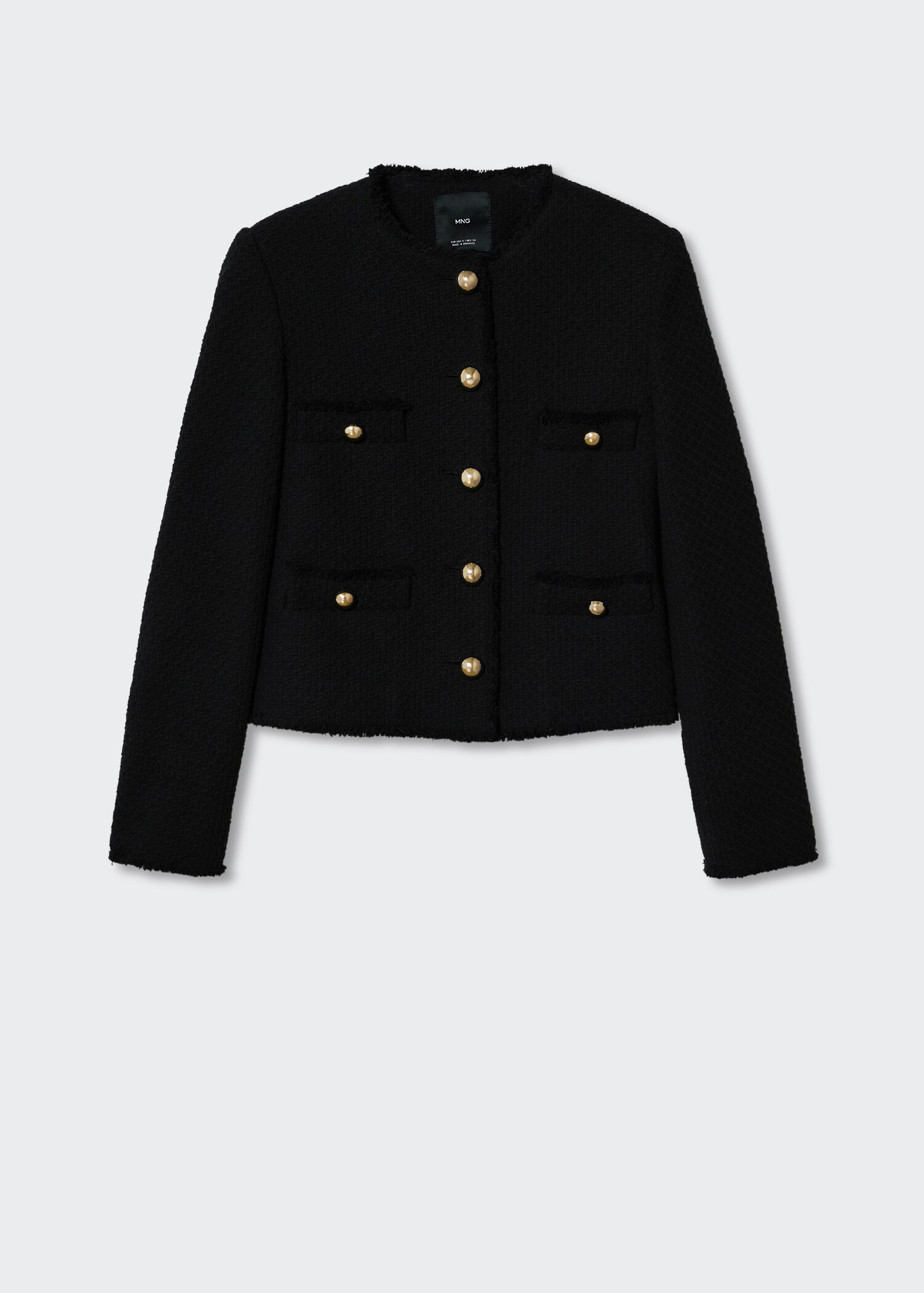 Chaqueta tweed bolsillos - Artículo sin modelo