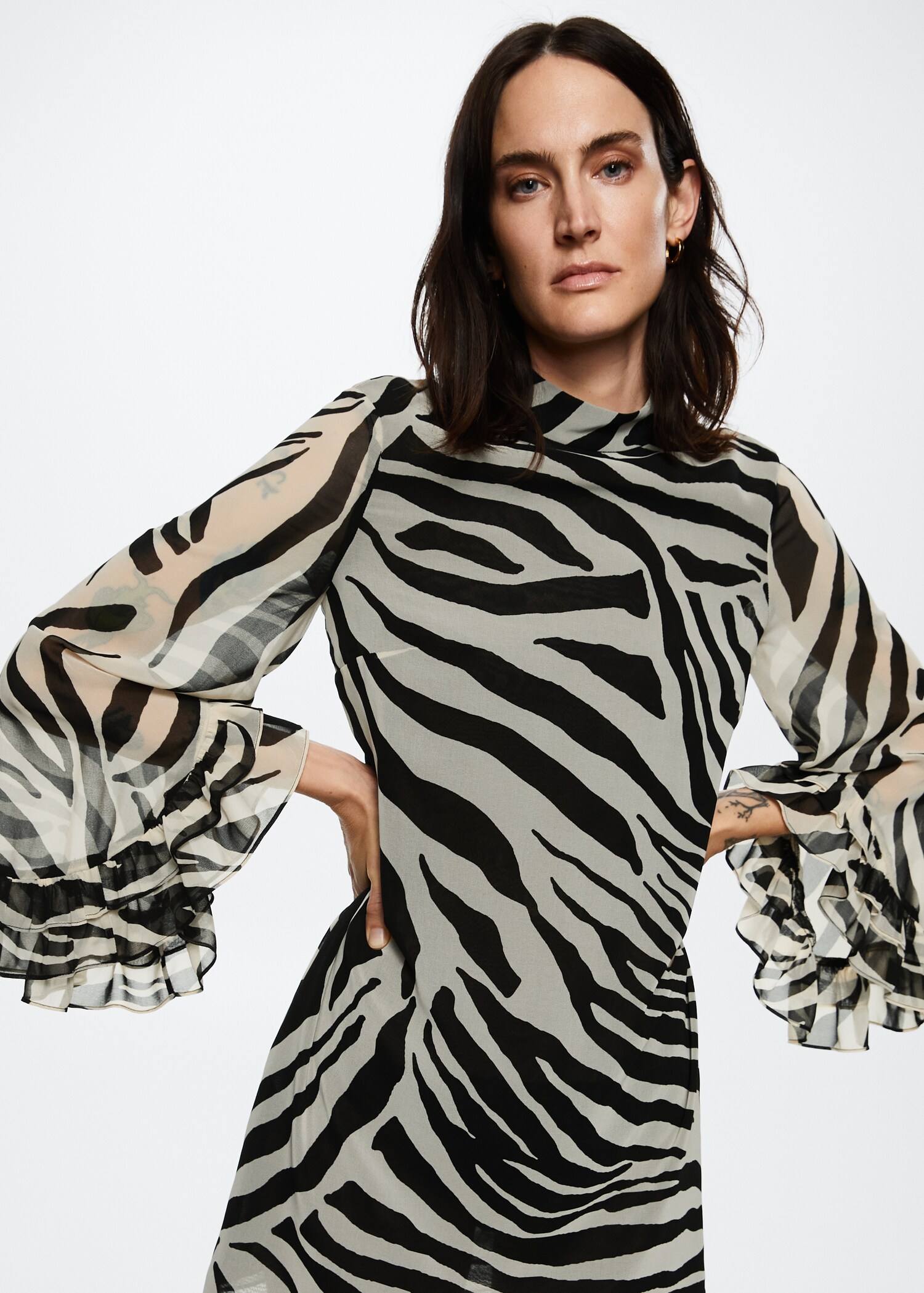 Kleid mit Animal-Print - Detail des Artikels 2