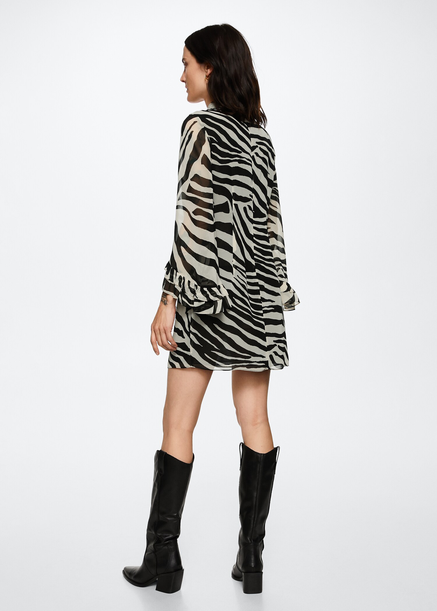 Kleid mit Animal-Print - Rückseite des Artikels