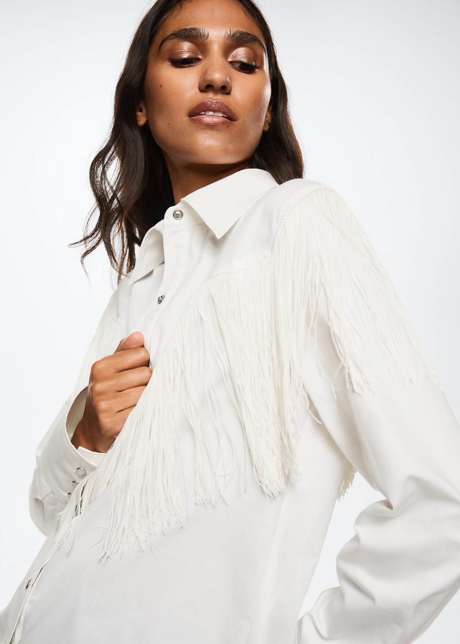 Fringes detail shirt - Details of the article 1