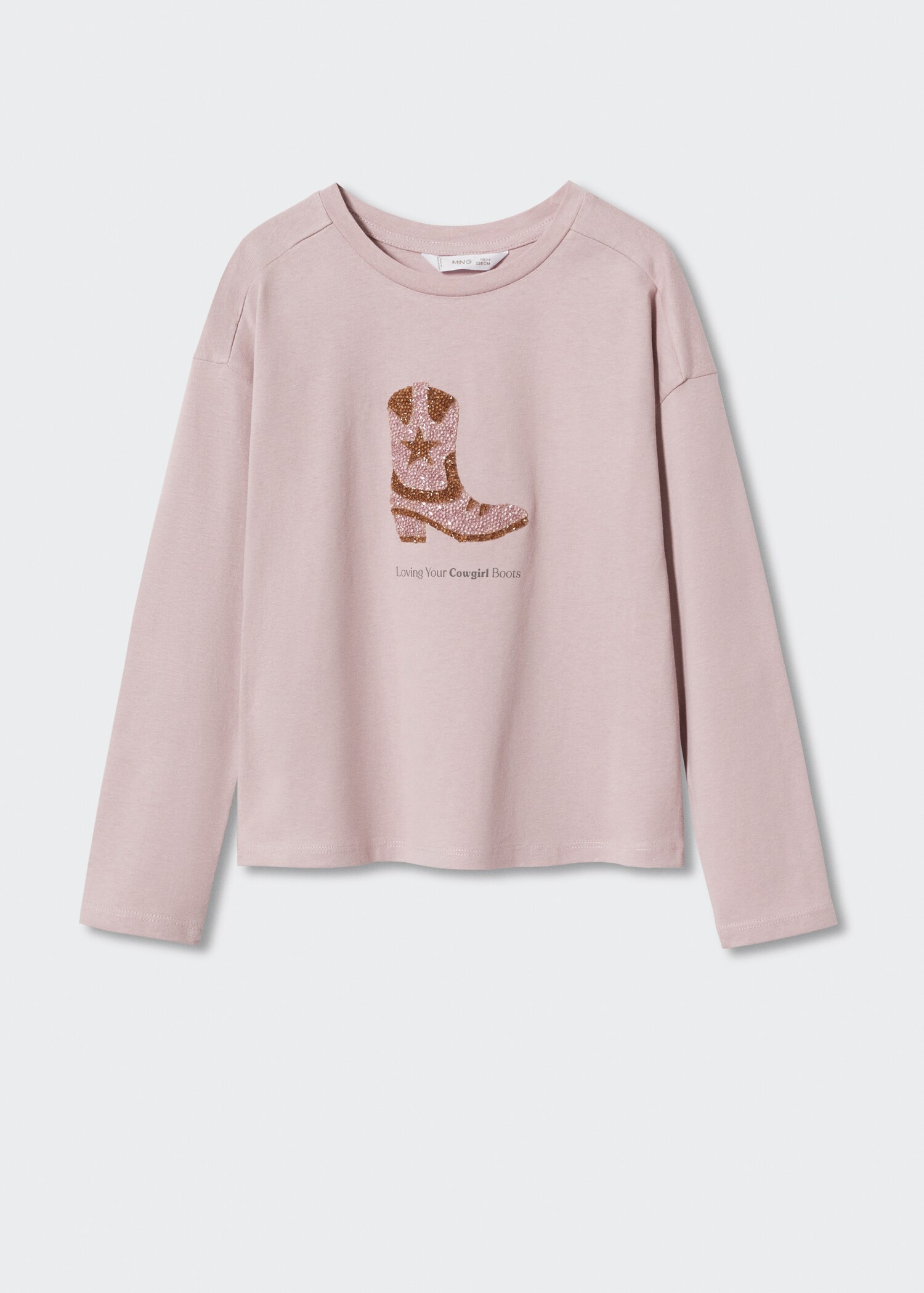 Rhinestones printed t-shirt - Article without model