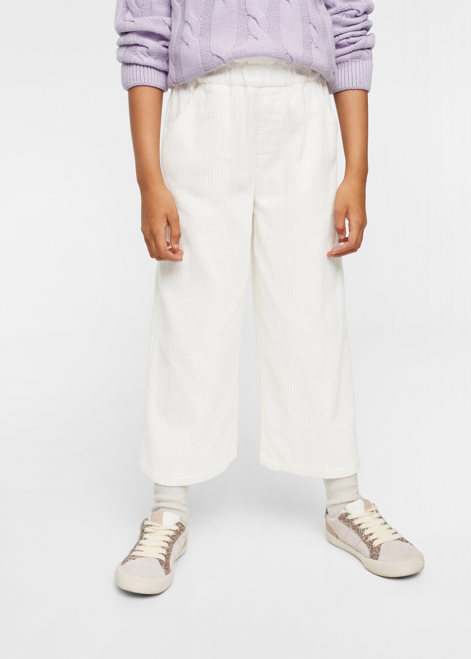 Corduroy culotte trousers - Details of the article 2