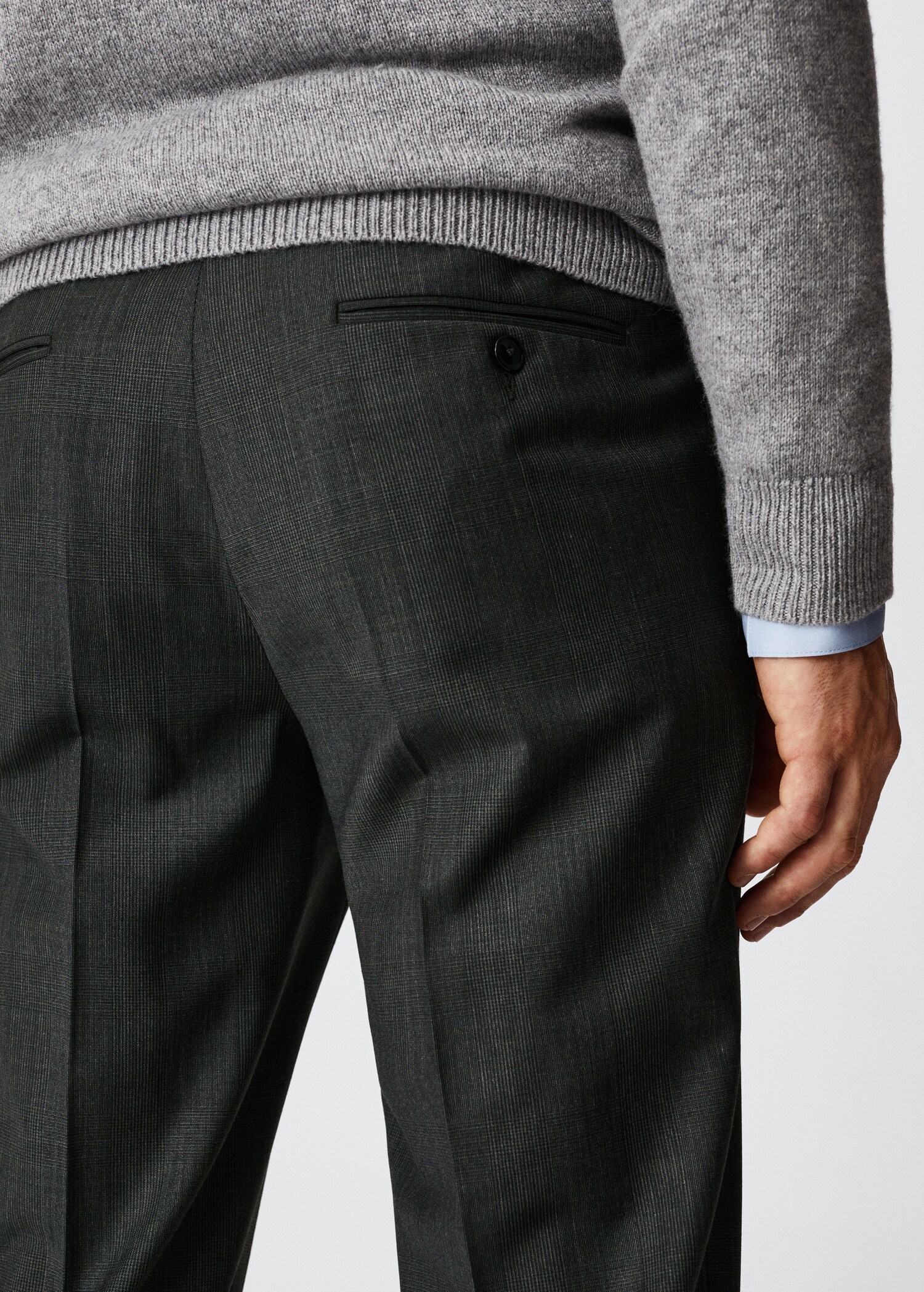 Slim fit wool suit trousers - Details of the article 3