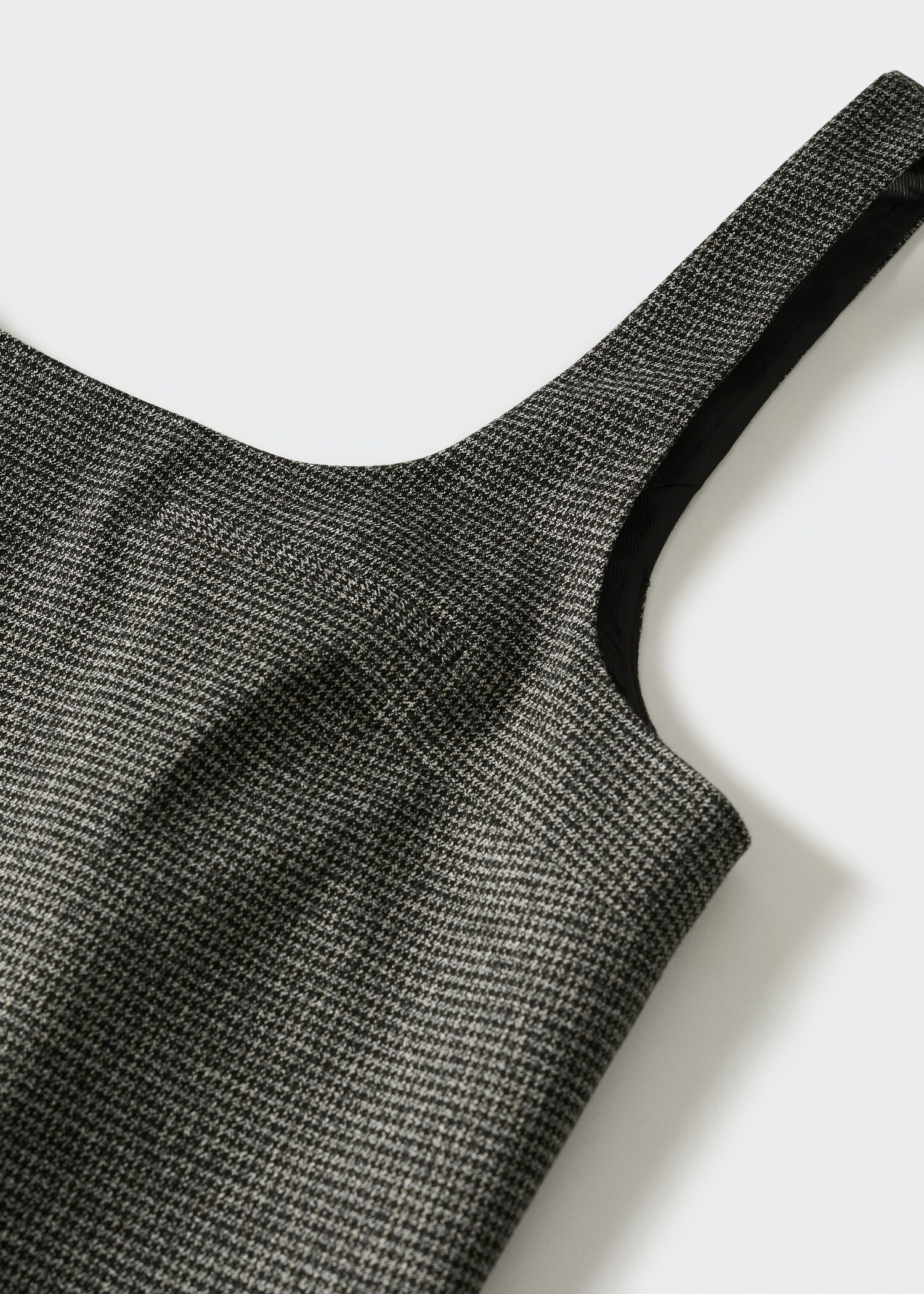 Kostkované šaty s laclem - Detail zboží 8