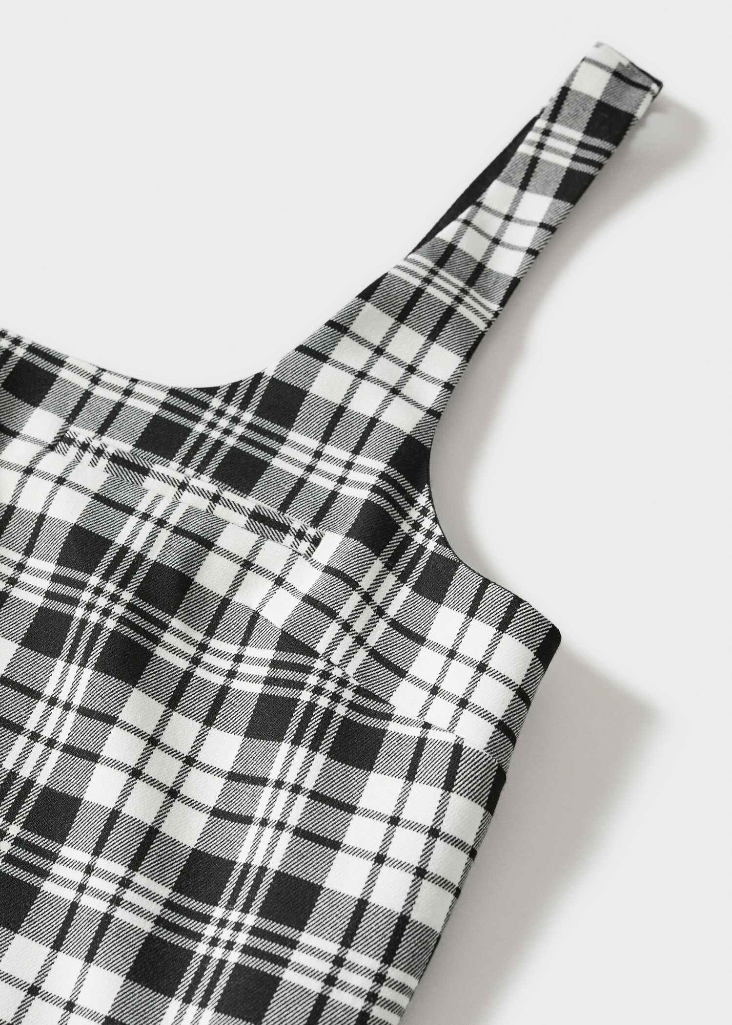 Kostkované šaty s laclem - Detail zboží 8