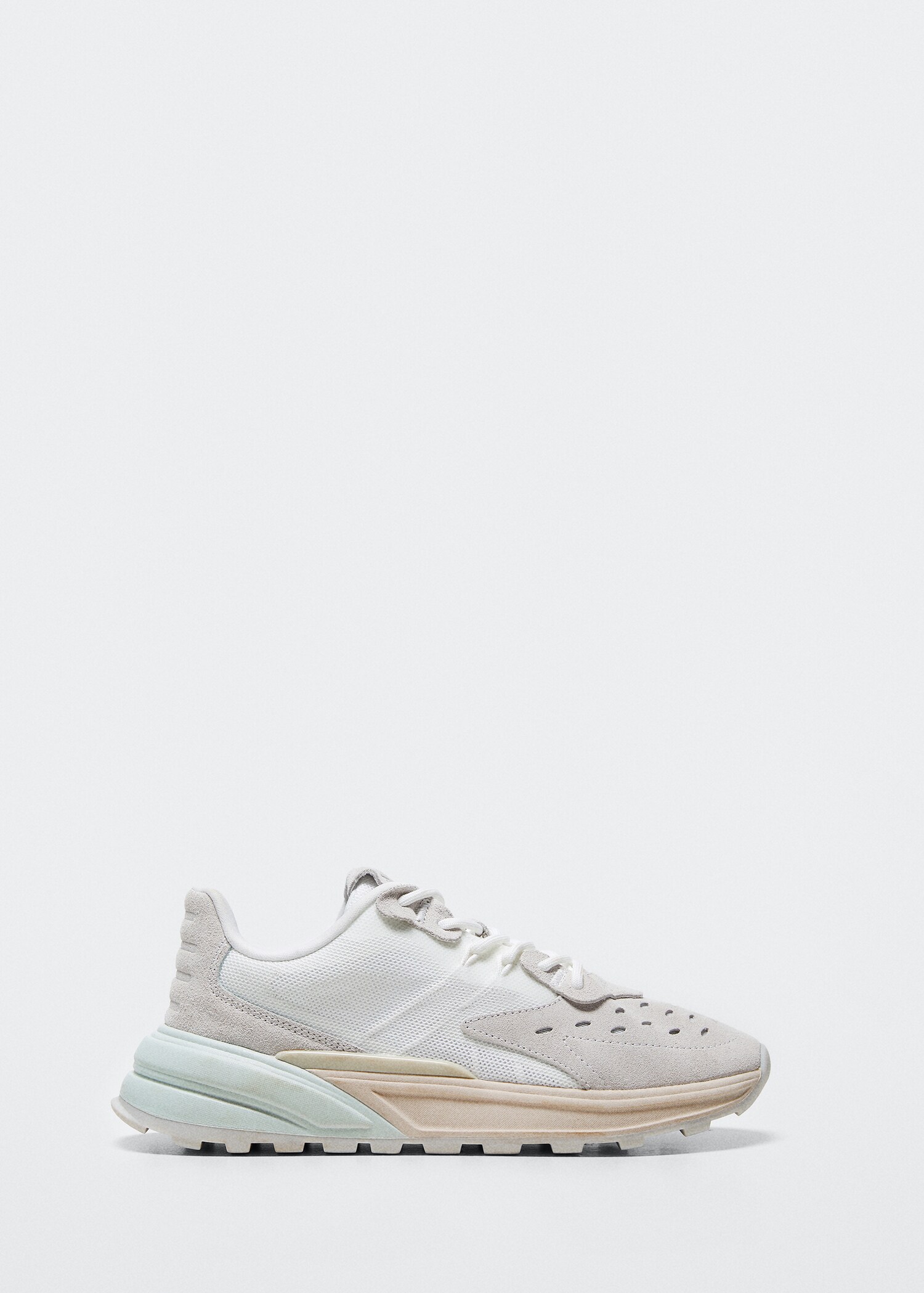 Leather mixed sneakers - Article without model
