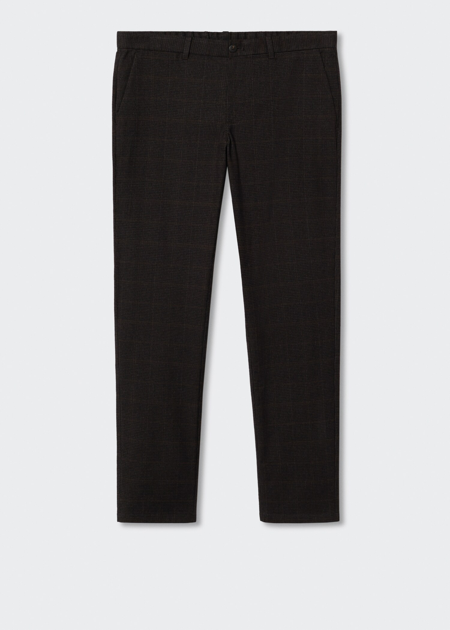 Slim fit checked cotton trousers - Article without model