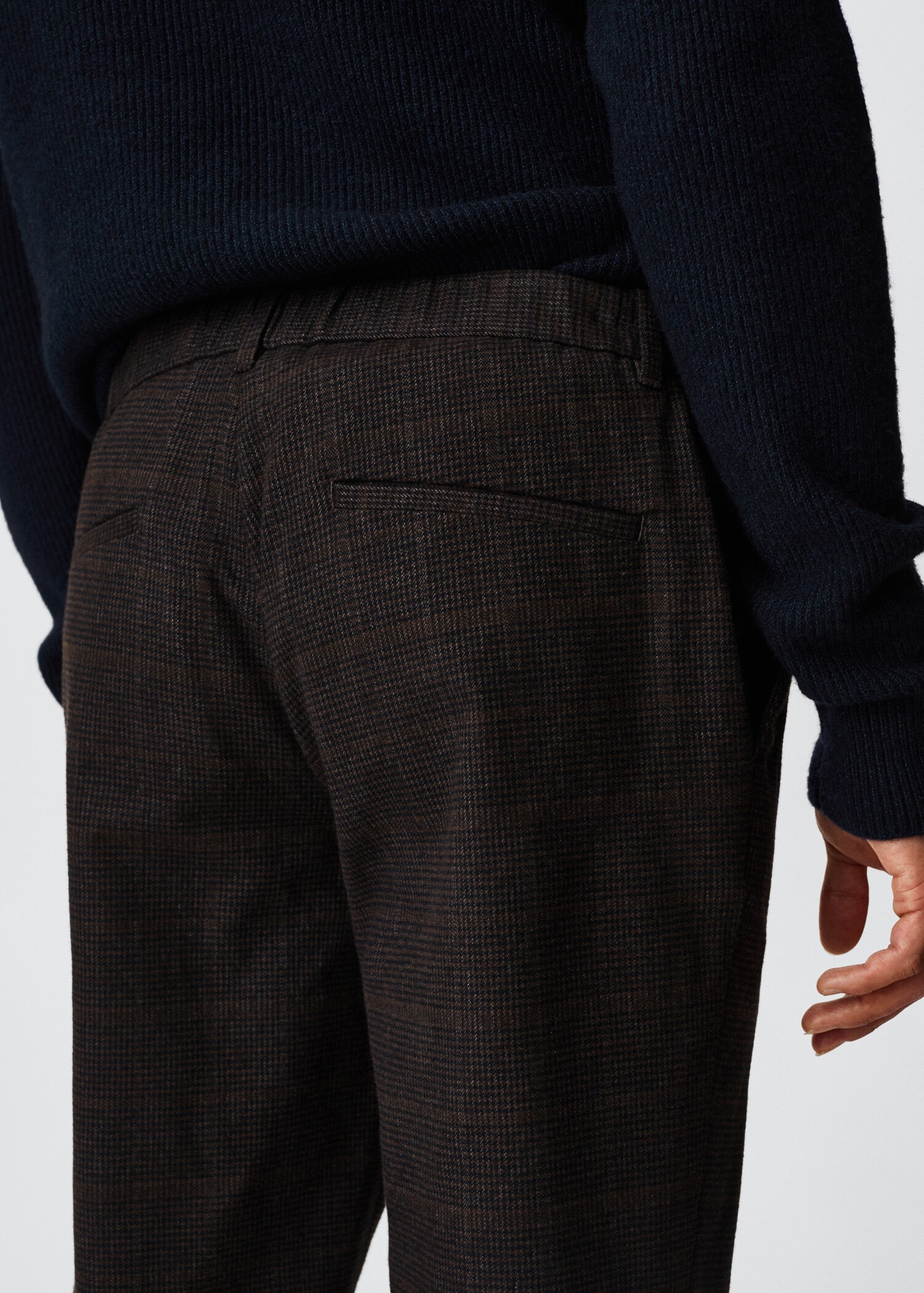 Pantalon slim fit à carreaux en coton - Détail de l'article 6
