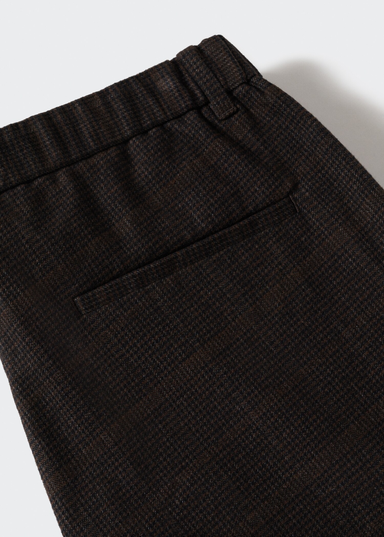 Pantalon slim fit à carreaux en coton - Détail de l'article 8